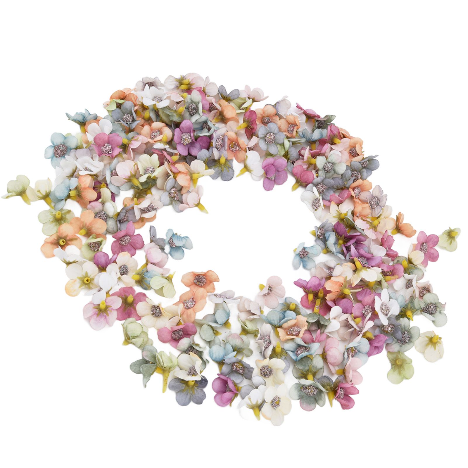 200Pcs Wedding Cloth Small Flower Head 2.5cm/1.0in DIY Simulation Flowers Head view 4