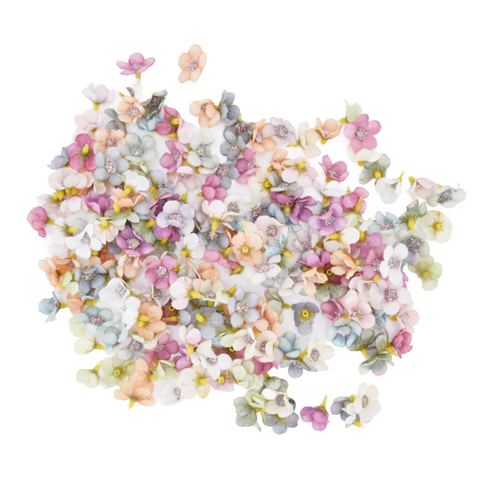 200Pcs Wedding Cloth Small Flower Head 2.5cm/1.0in DIY Simulation Flowers Head view 6