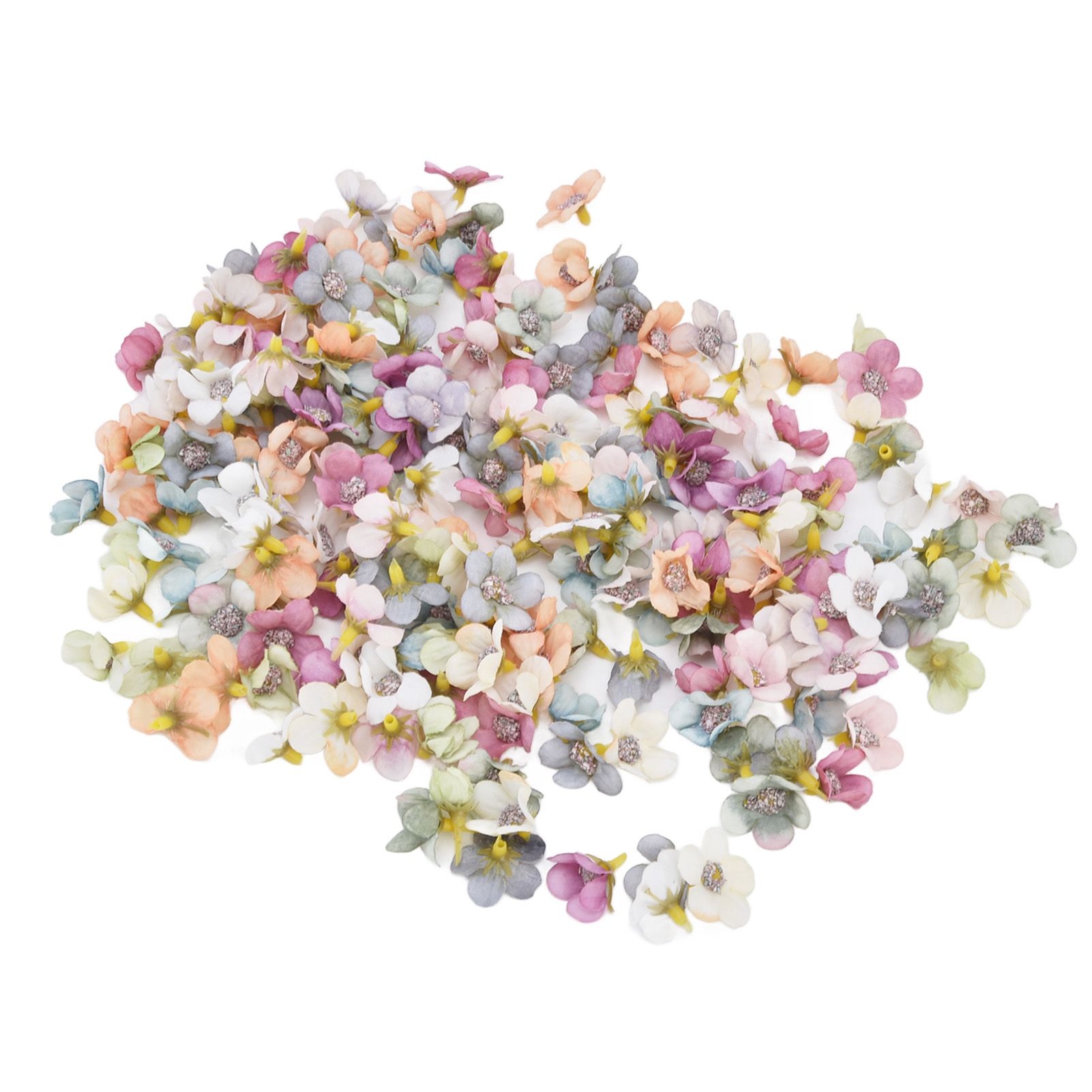 200Pcs Wedding Cloth Small Flower Head 2.5cm/1.0in DIY Simulation Flowers Head view 8