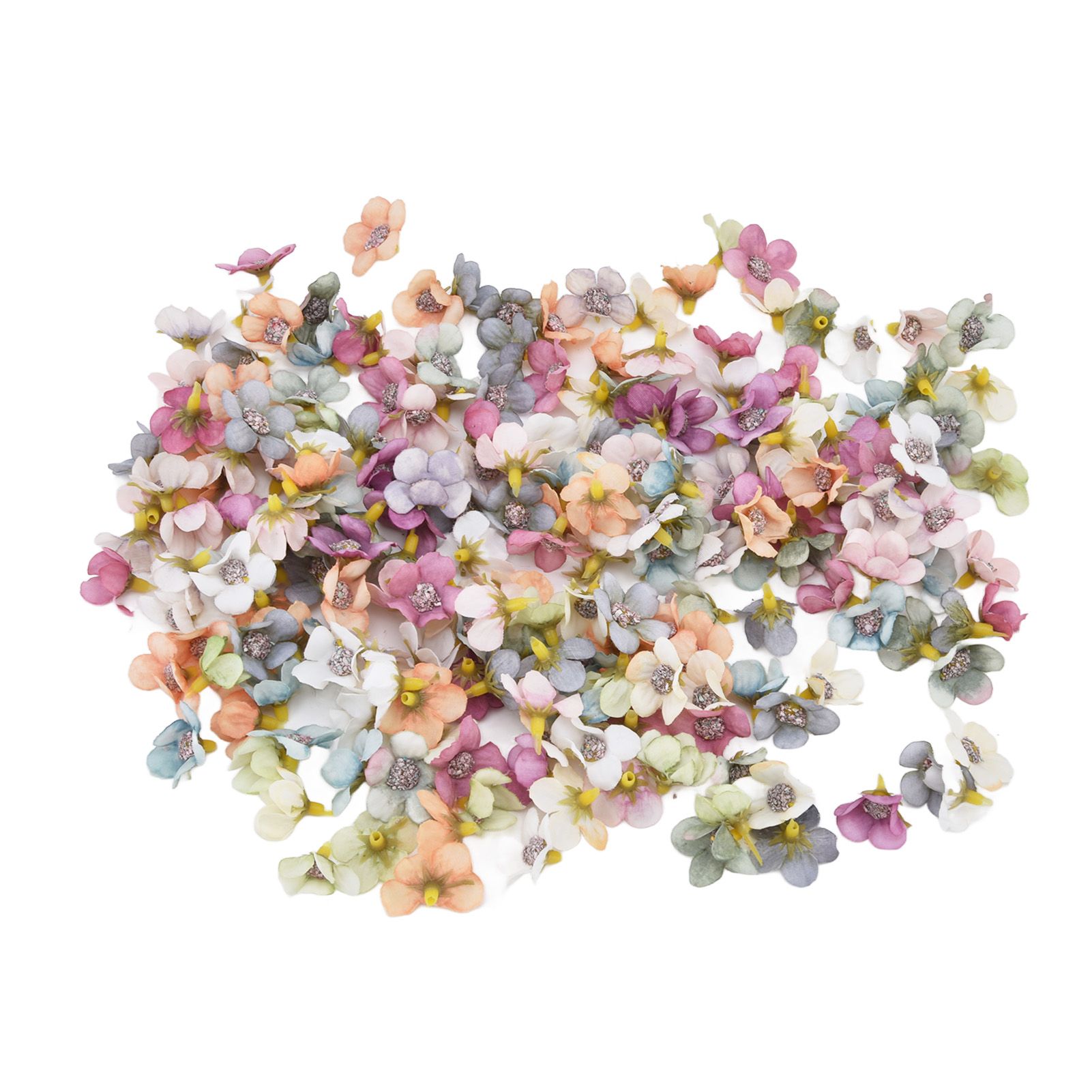 200Pcs Wedding Cloth Small Flower Head 2.5cm/1.0in DIY Simulation Flowers Head view 9