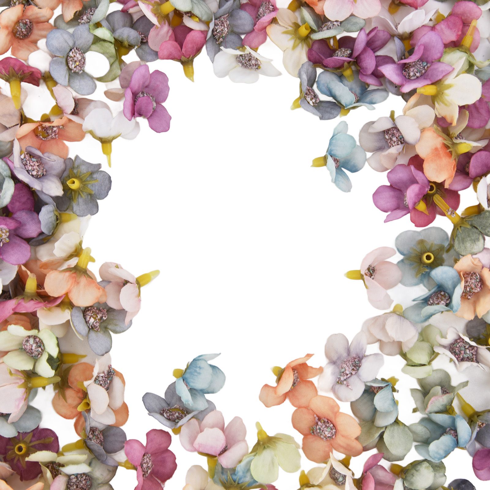 200Pcs Wedding Cloth Small Flower Head 2.5cm/1.0in DIY Simulation Flowers Head view 13