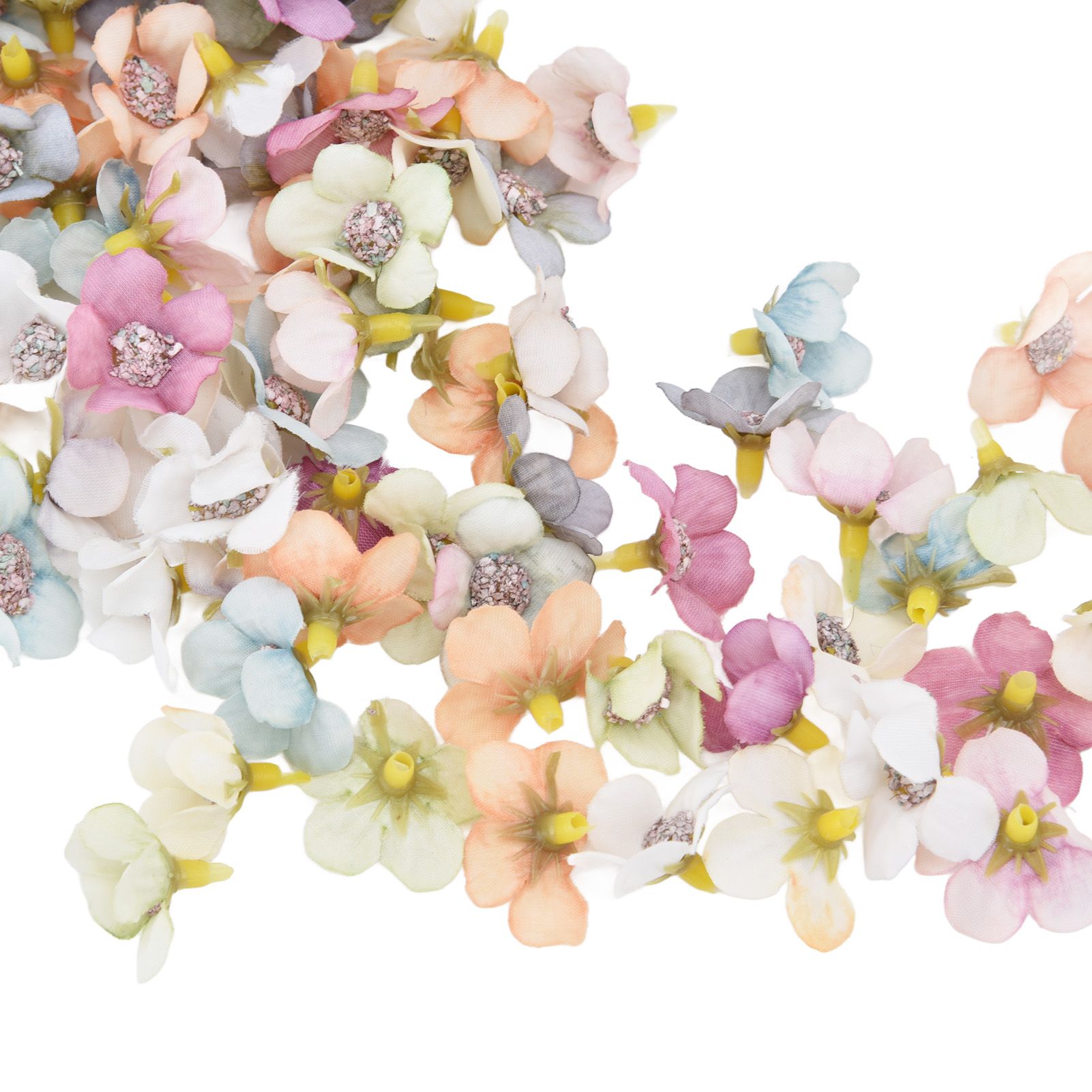 200Pcs Wedding Cloth Small Flower Head 2.5cm/1.0in DIY Simulation Flowers Head view 15