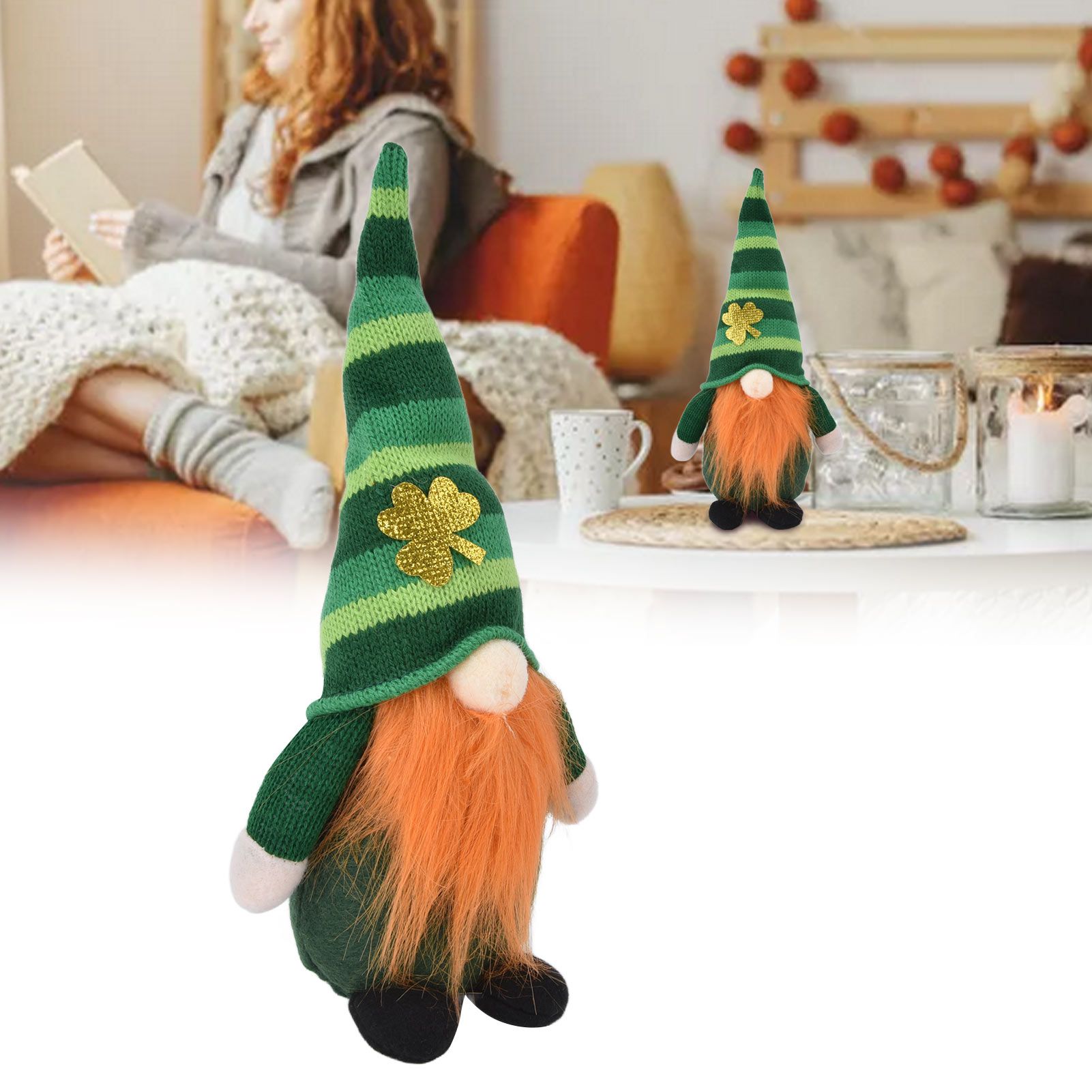 2pcs Gnomes Plush Representing Good Luck Expressing ST Patricks Day Feeling view 11