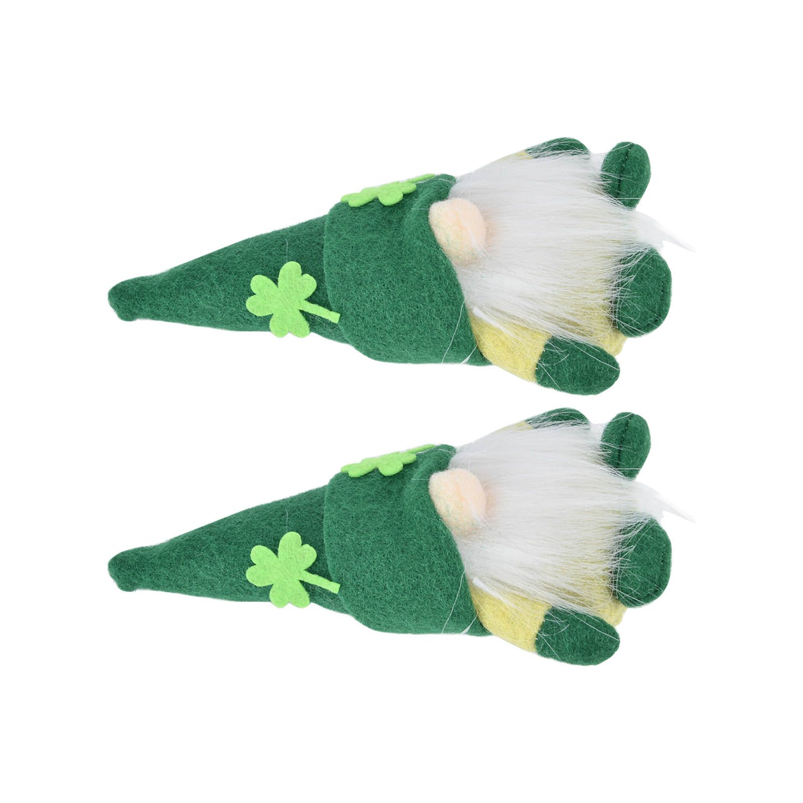 2pcs Gnomes Doll Handmade Cute Faceless Green Hat St. Patrick's Day Ornament view 5