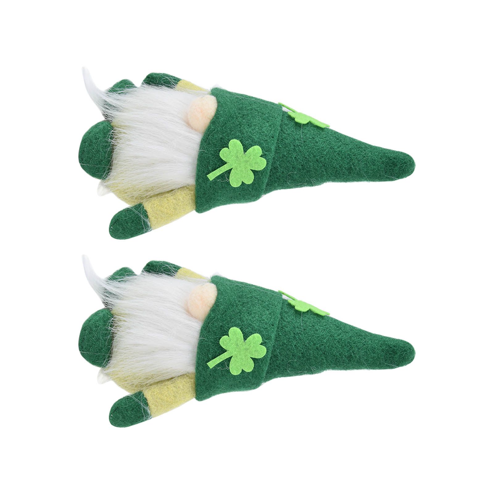 2pcs Gnomes Doll Handmade Cute Faceless Green Hat St. Patrick's Day Ornament view 6