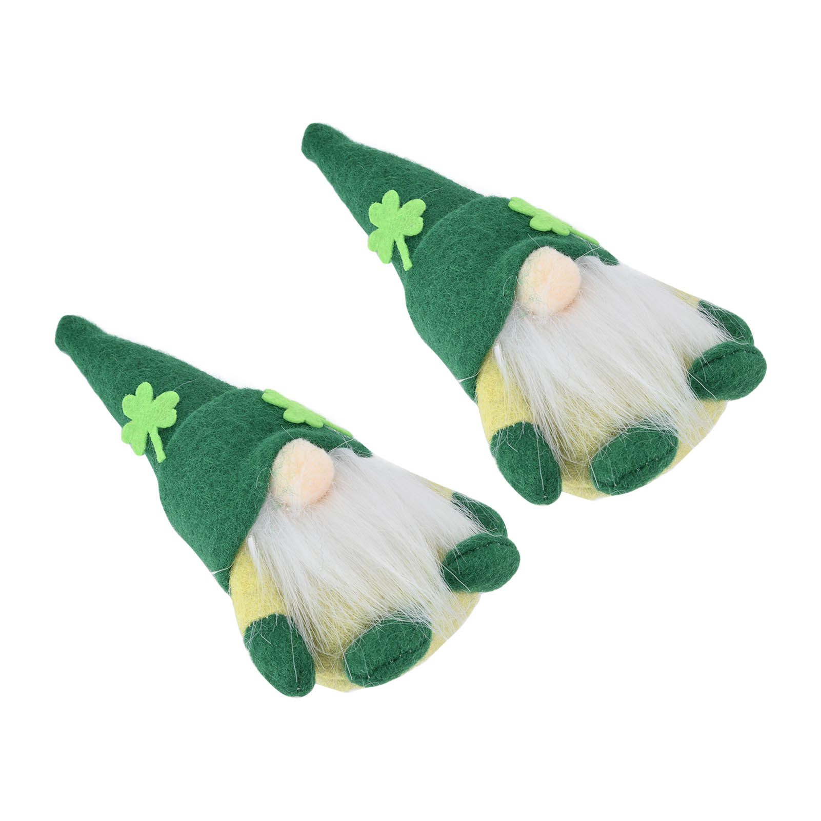 2pcs Gnomes Doll Handmade Cute Faceless Green Hat St. Patrick's Day Ornament view 8