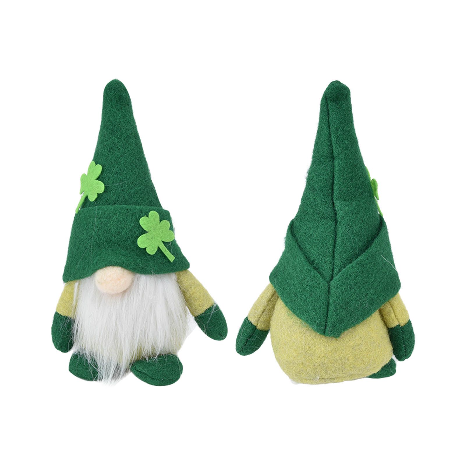 2pcs Gnomes Doll Handmade Cute Faceless Green Hat St. Patrick's Day Ornament view 10
