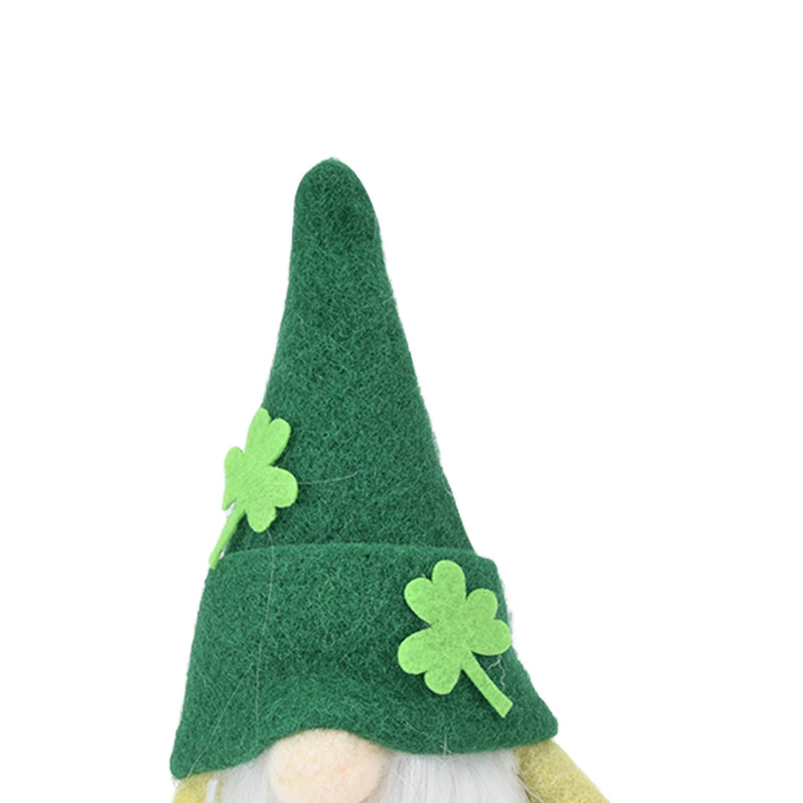 2pcs Gnomes Doll Handmade Cute Faceless Green Hat St. Patrick's Day Ornament view 13