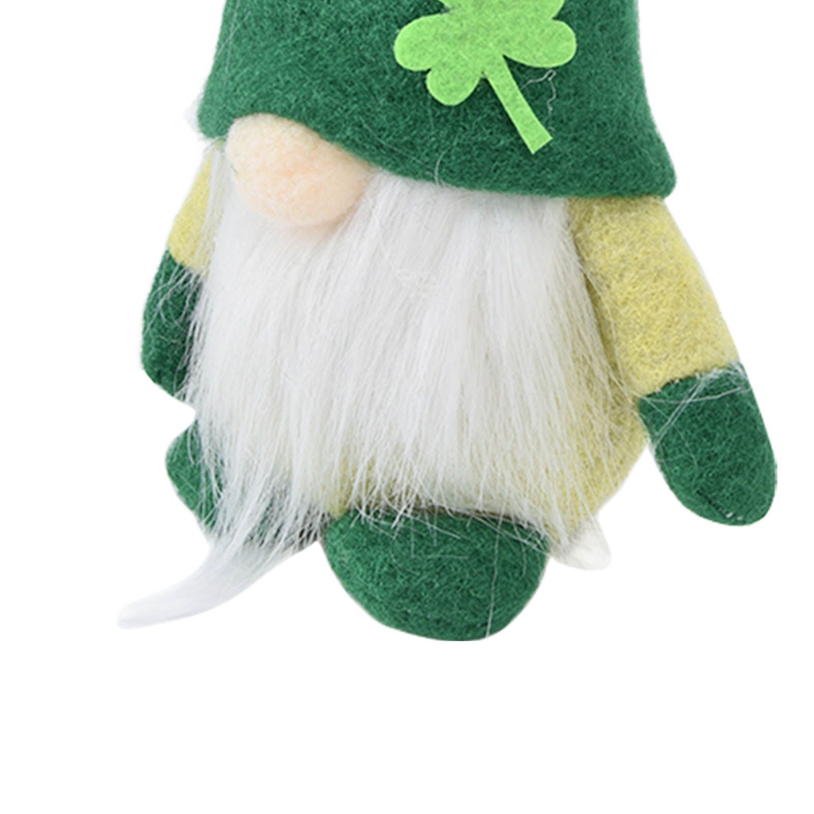 2pcs Gnomes Doll Handmade Cute Faceless Green Hat St. Patrick's Day Ornament view 14