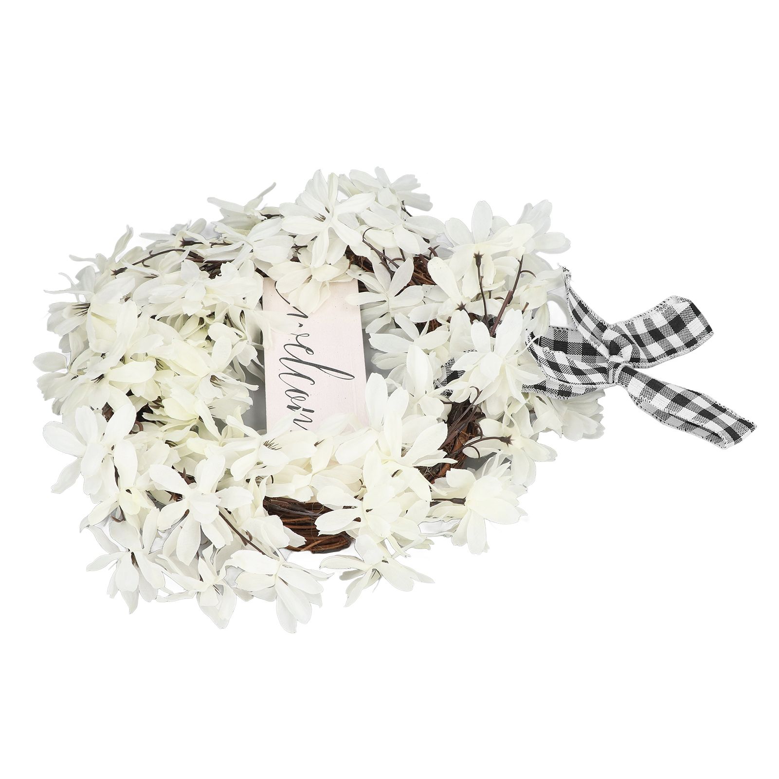 Imitation White Dogwood Wreath Simulation Vibrant Wreath Decoration for Home Door view 5
