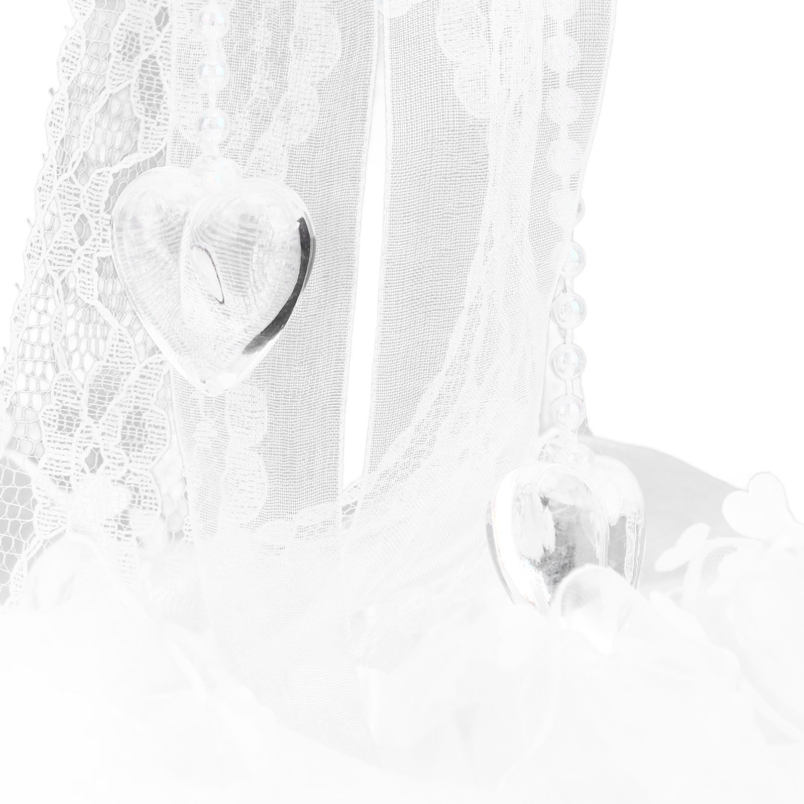 Flower Girl Basket Elegant Style Portable Durable Lace Material Wide view 13