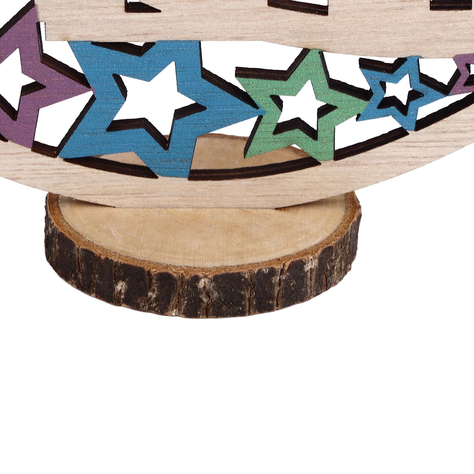 Wood Moon Ornaments Eid Mubarak Moon Decoration Enhances Festival Ambient for view 14
