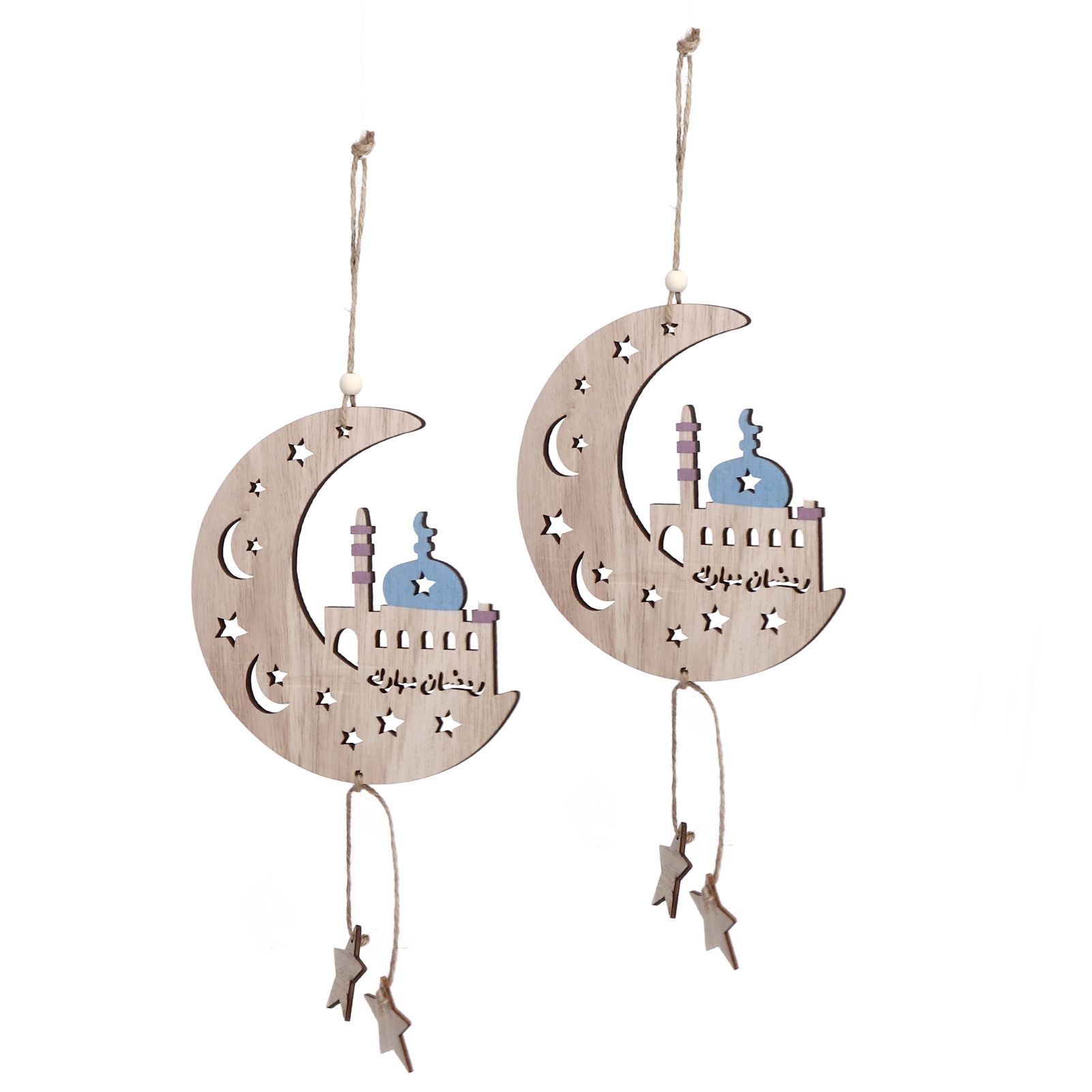 2pcs Moon Eid Hanging Decoration Eid Al‑Fitr Ornaments Decorations Pendant view 4