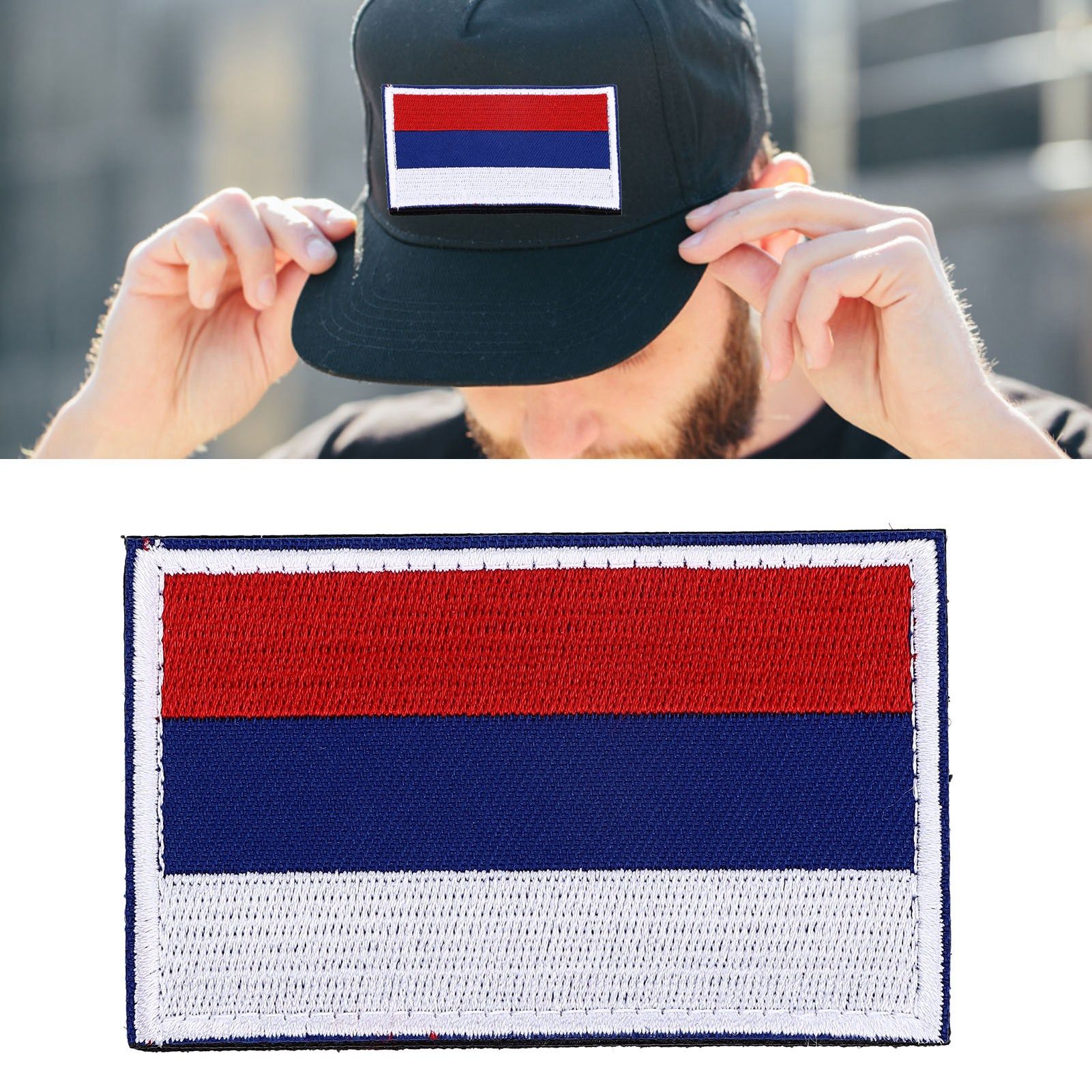 European Country Flags Patch World National Hook and Loop Badge Embroidered view 11