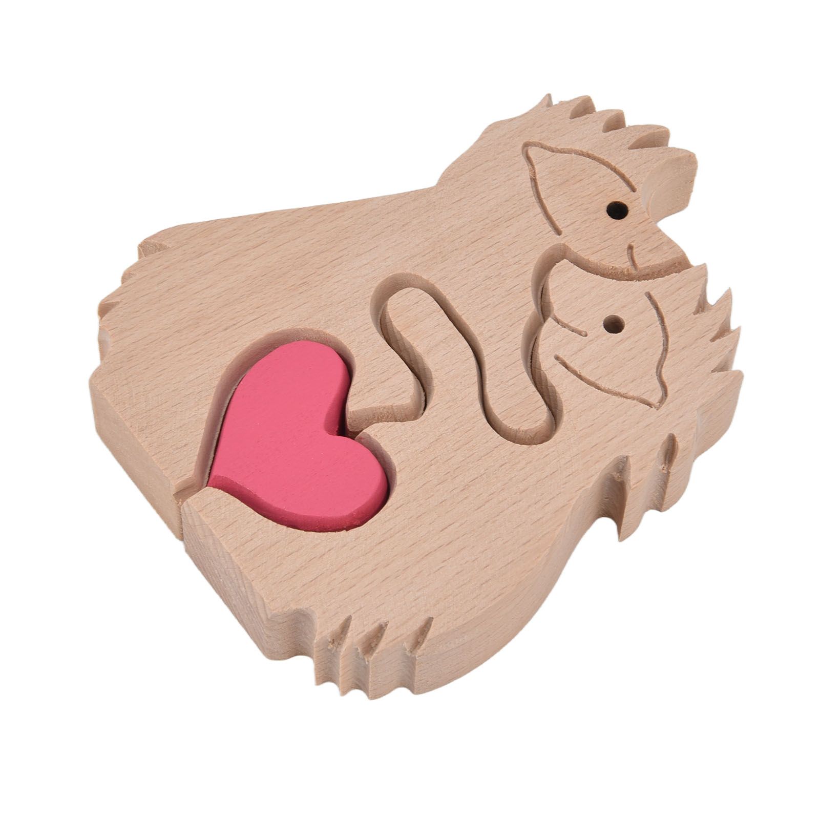 Wooden Animal Ornament Cute Shape Animal Family Handcrafted Mini Wooden view 4
