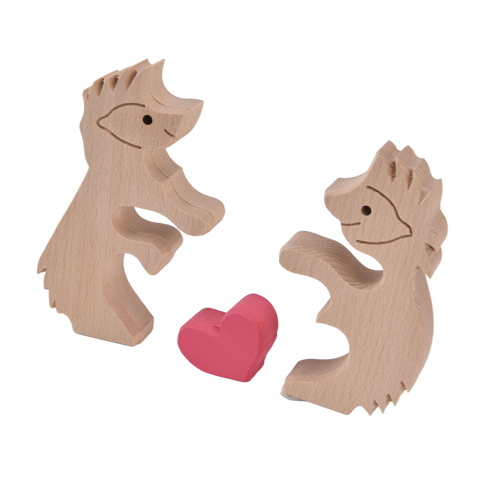 Wooden Animal Ornament Cute Shape Animal Family Handcrafted Mini Wooden view 7