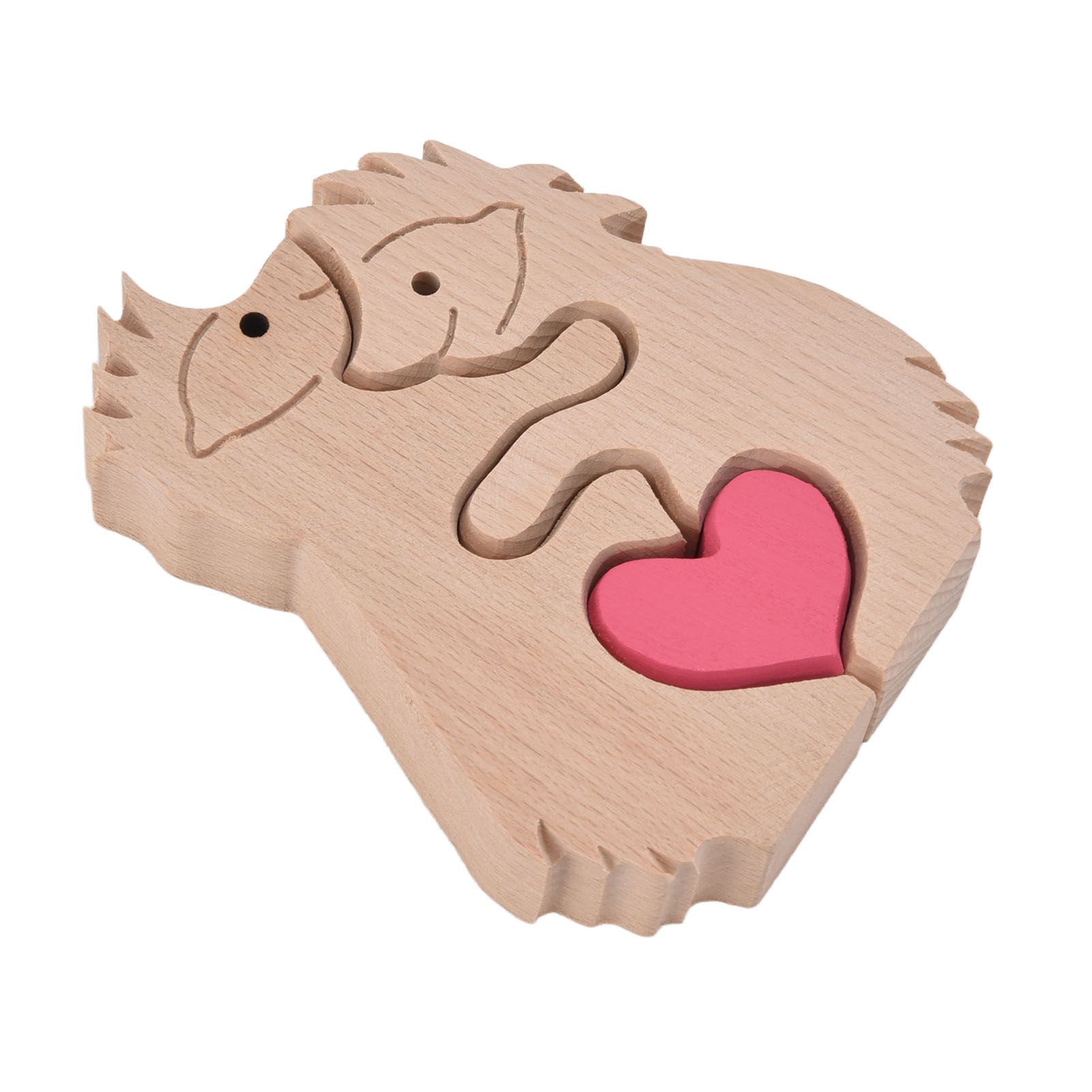 Wooden Animal Ornament Cute Shape Animal Family Handcrafted Mini Wooden view 9