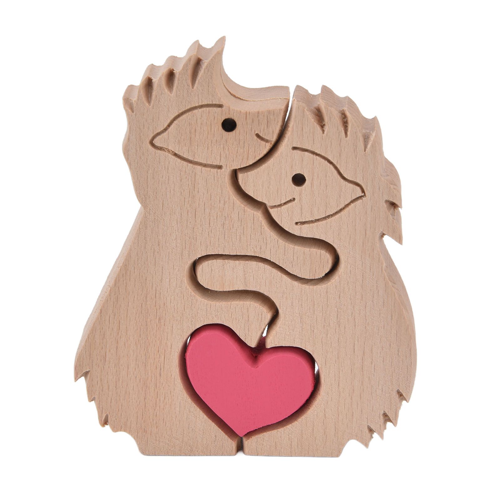 Wooden Animal Ornament Cute Shape Animal Family Handcrafted Mini Wooden view 10
