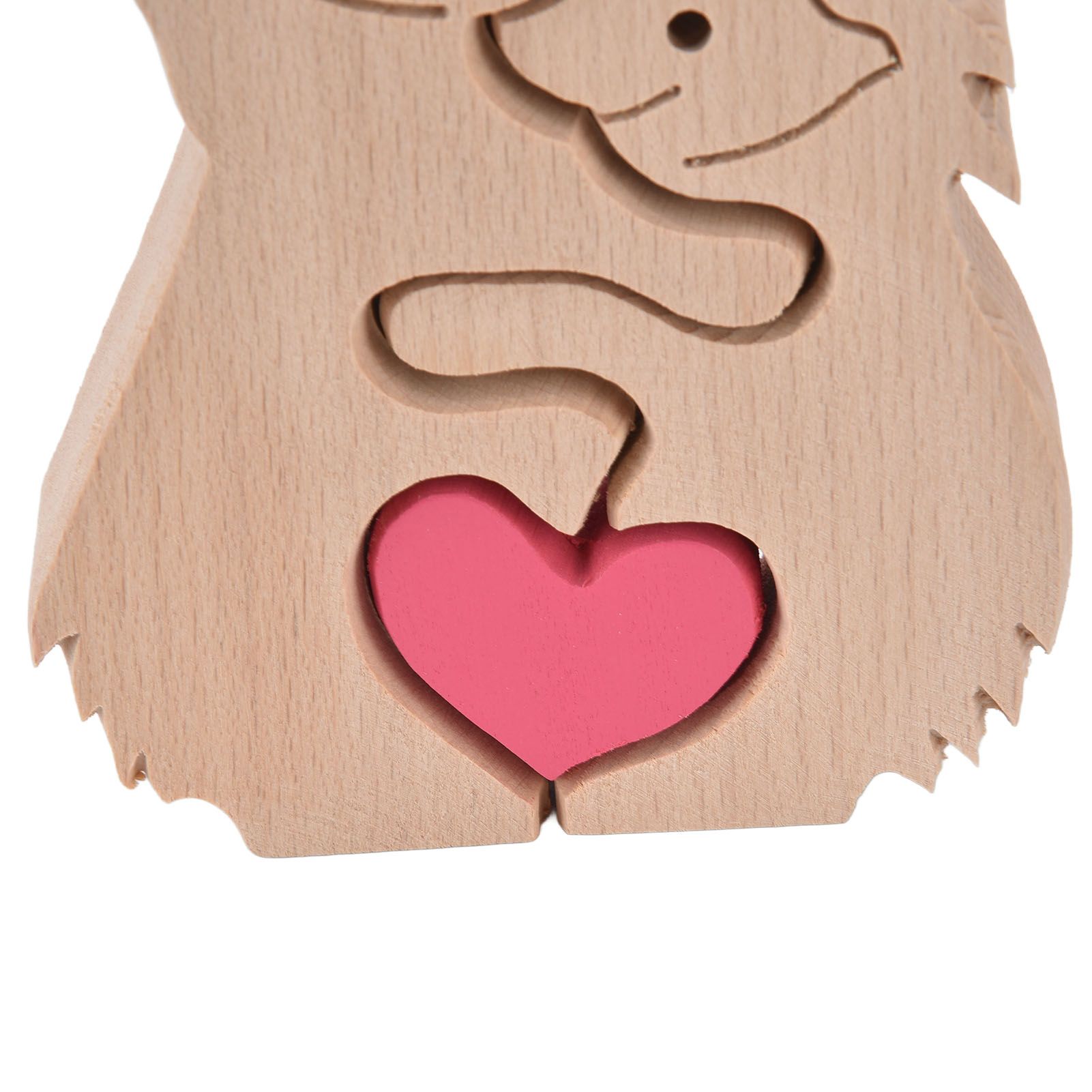 Wooden Animal Ornament Cute Shape Animal Family Handcrafted Mini Wooden view 14