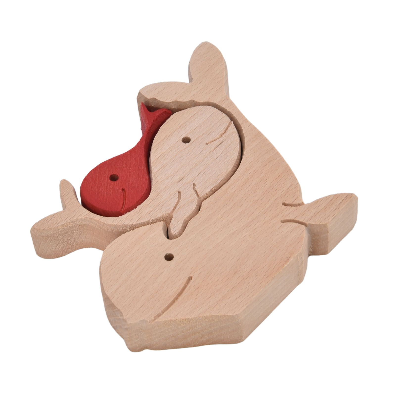 Wooden Animal Ornament Cute Shape Animal Family Handcrafted Mini Wooden view 6