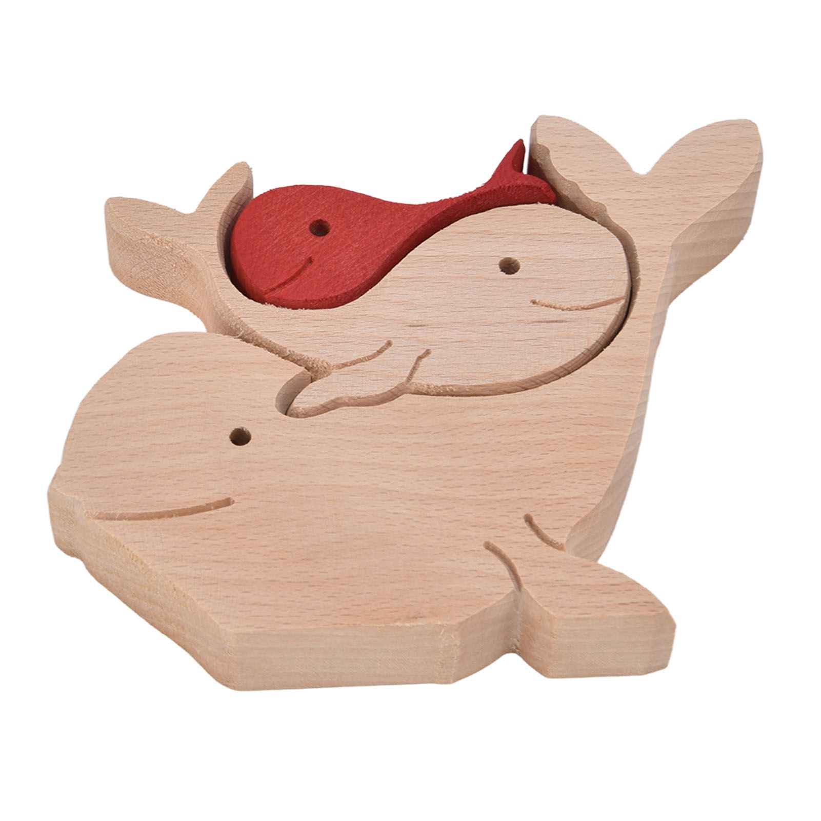Wooden Animal Ornament Cute Shape Animal Family Handcrafted Mini Wooden view 9