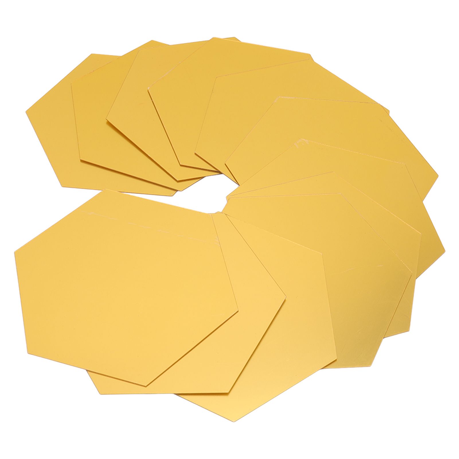 12Pcs Mirror Wall Sticker Gold Hex Shape Large Acrylic Mirror Wall Decal for view 5