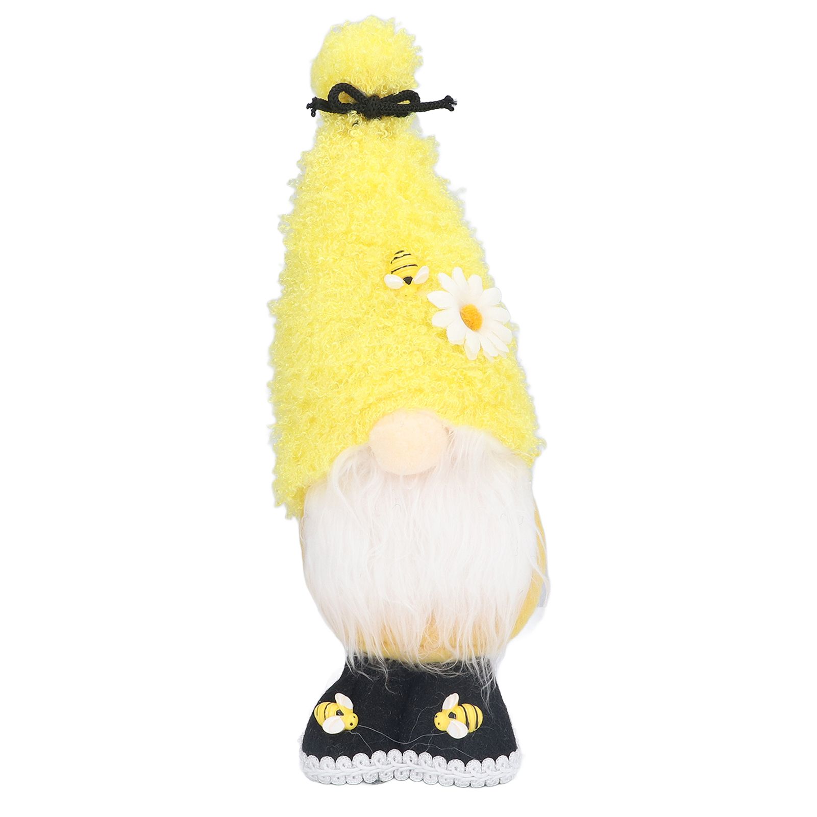 Faceless Doll Delicate Cute Mascot Plush Gnome with Yellow Sunflower Flower