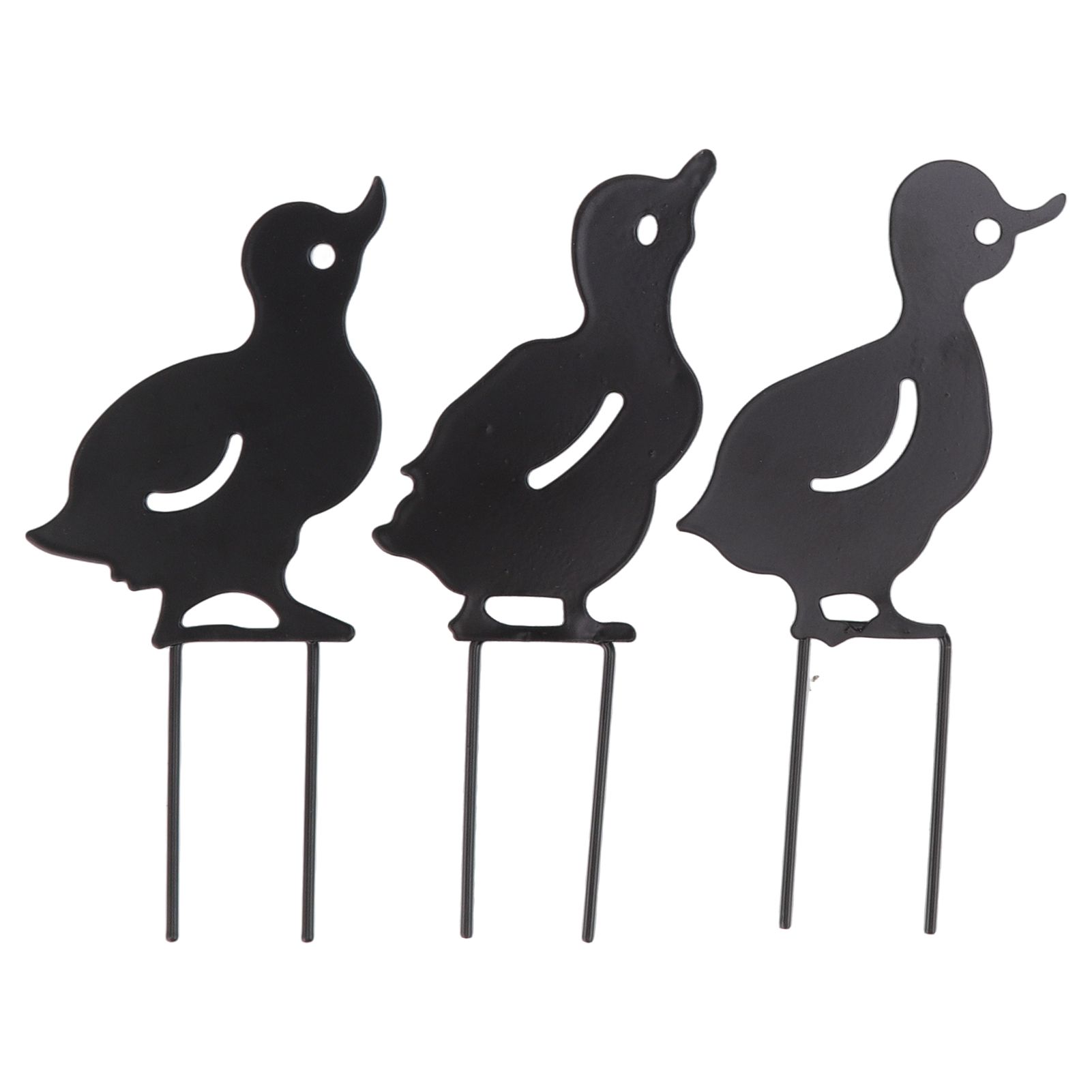 4Pcs Metal Duck Decorative Garden Stakes Cute Animal Hollow Design Black Iron view 15