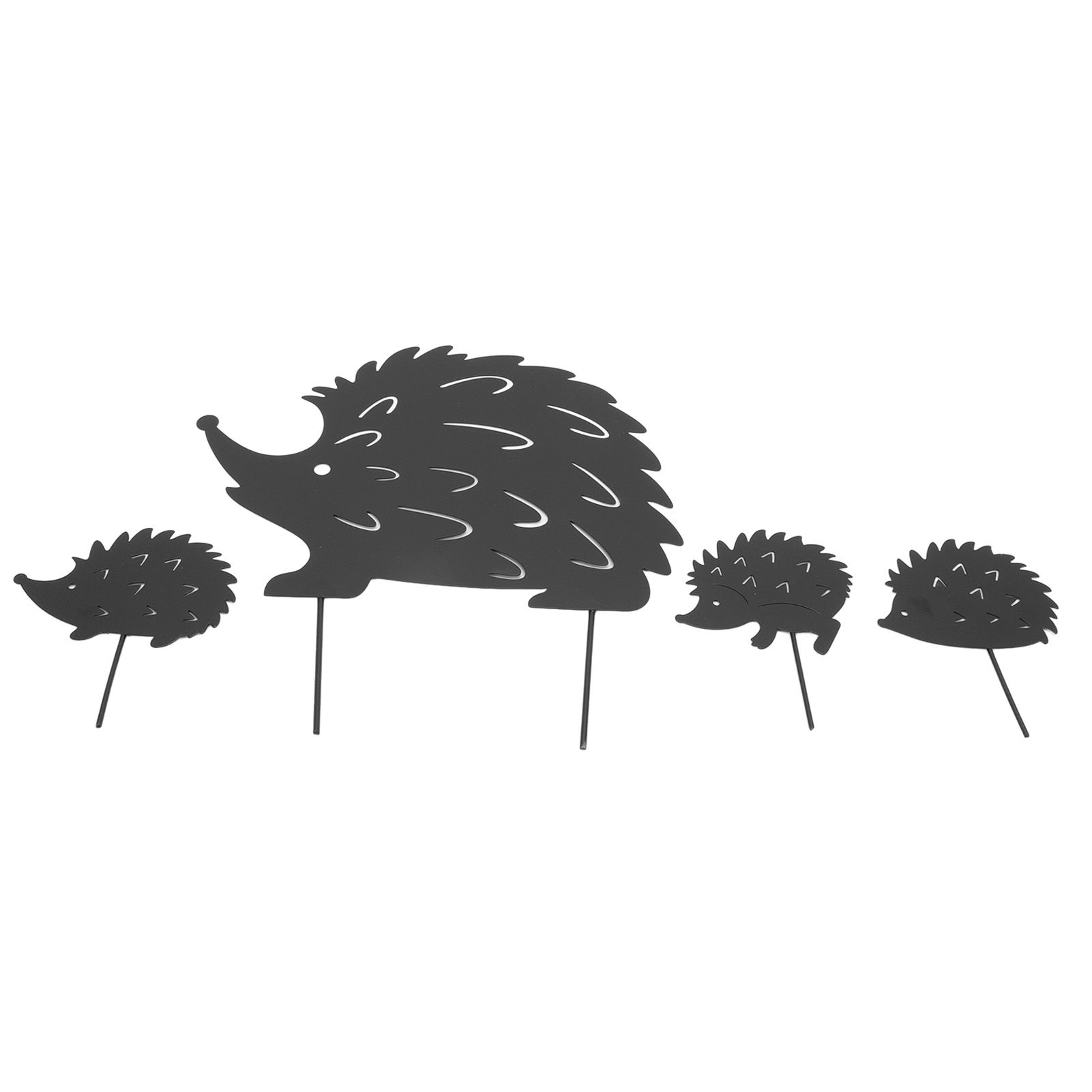 4Pcs Metal Hedgehog Decorative Garden Stakes Cute Animal Hollow Design Patio view 4