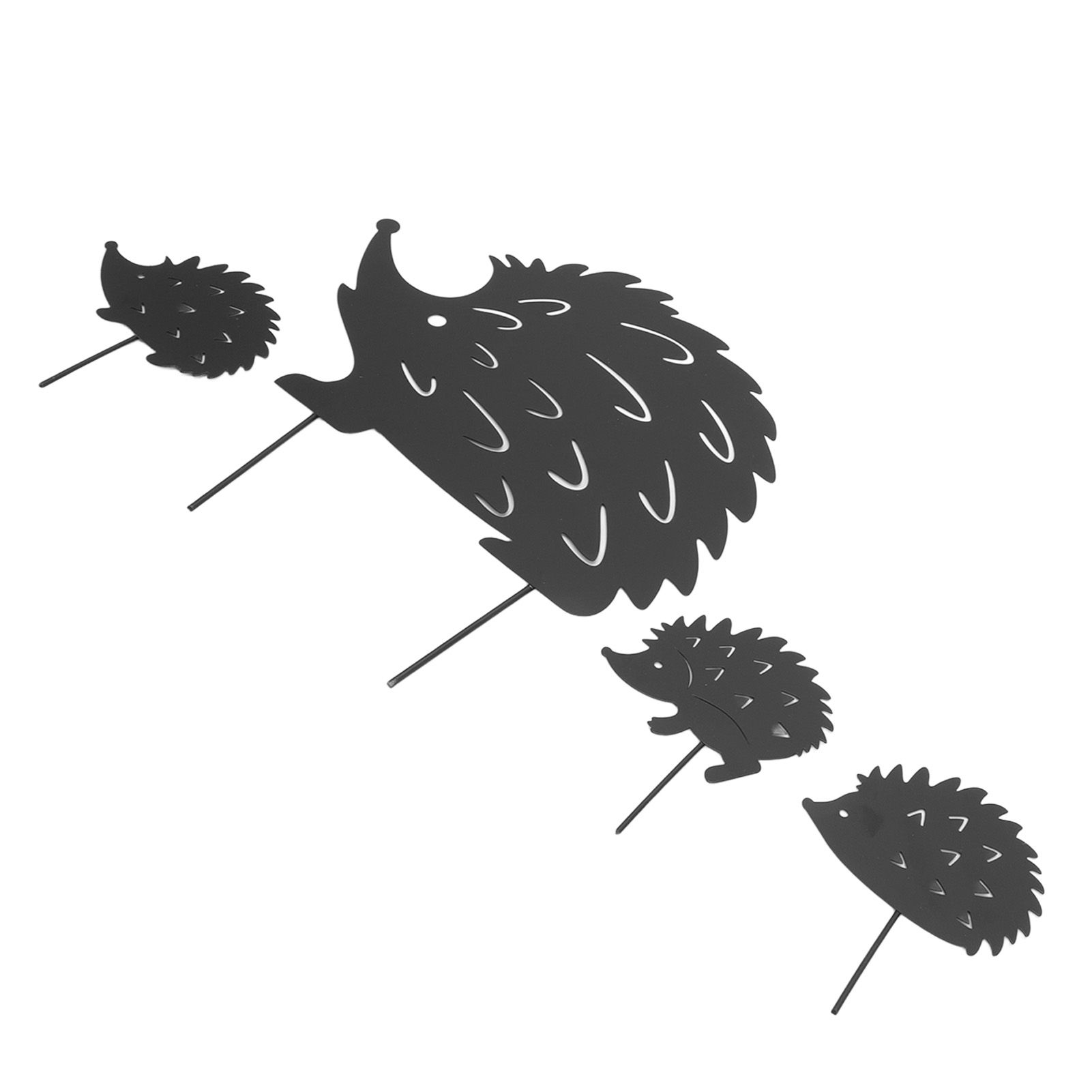 4Pcs Metal Hedgehog Decorative Garden Stakes Cute Animal Hollow Design Patio view 5