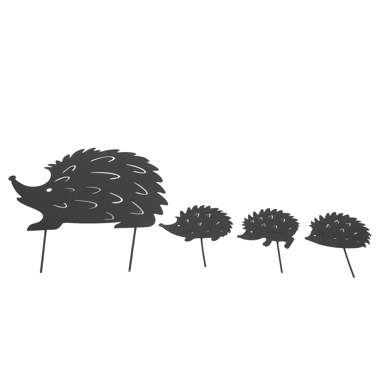 4Pcs Metal Hedgehog Decorative Garden Stakes Cute Animal Hollow Design Patio view 6