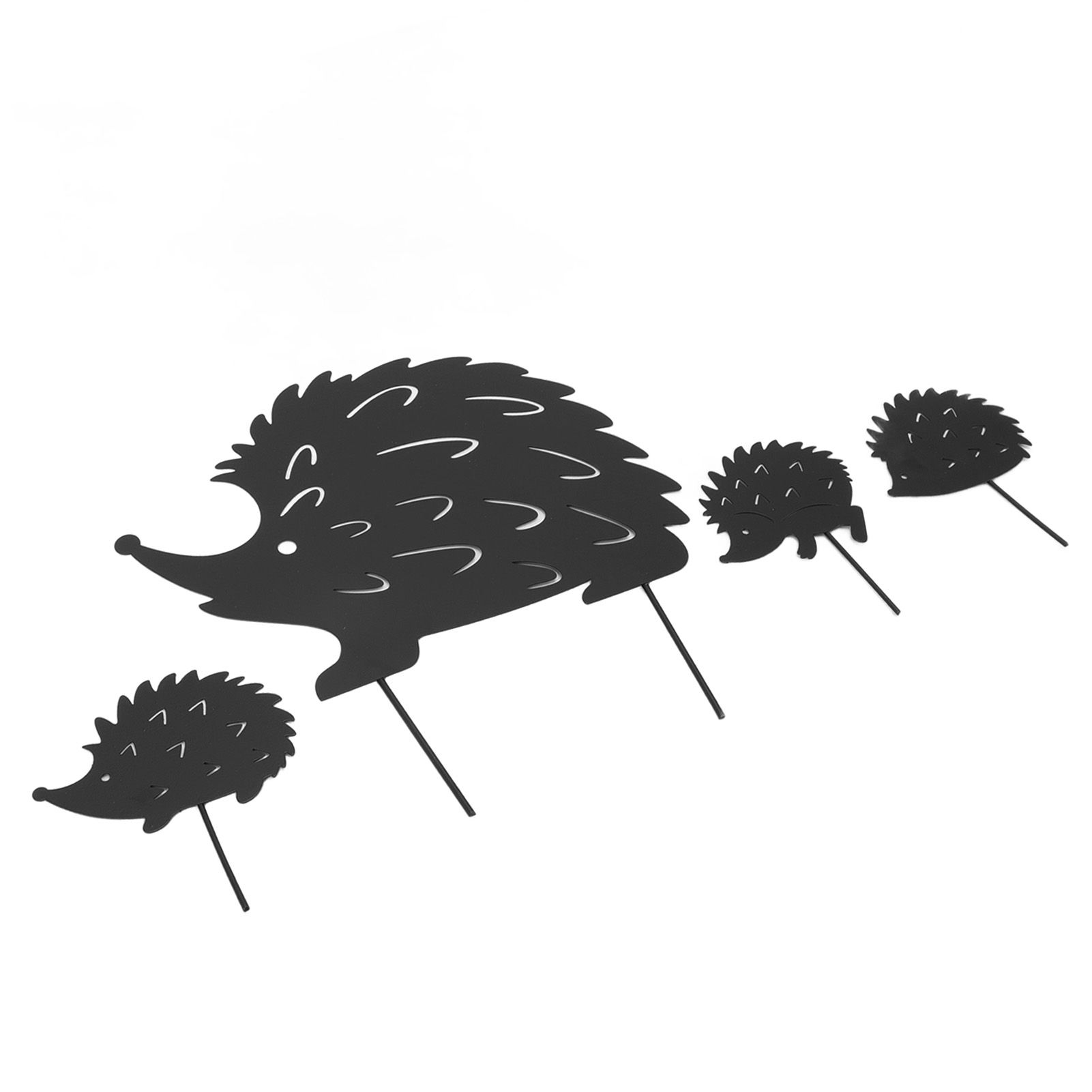 4Pcs Metal Hedgehog Decorative Garden Stakes Cute Animal Hollow Design Patio view 7