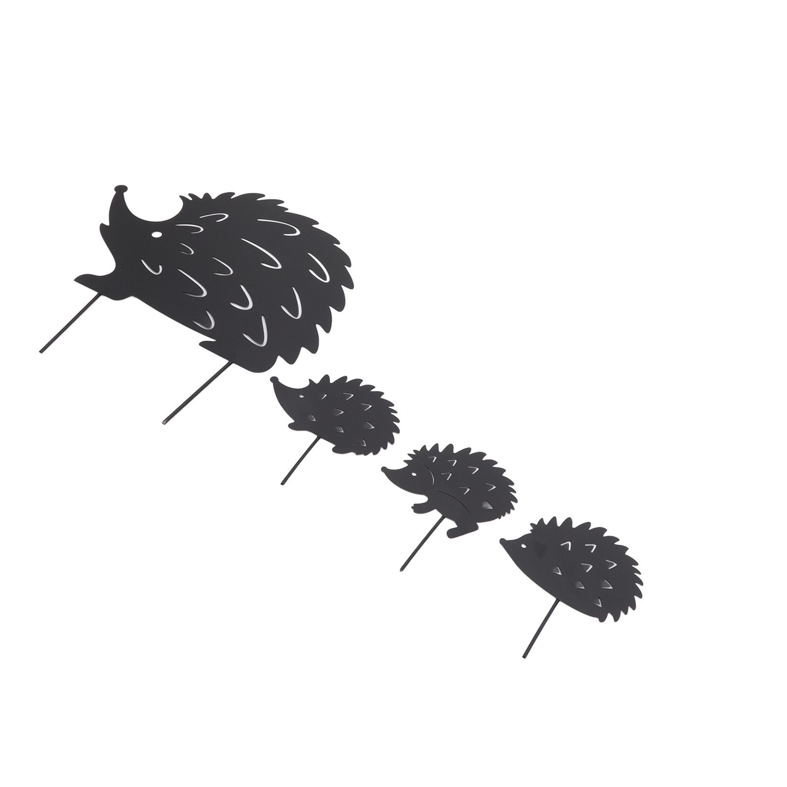 4Pcs Metal Hedgehog Decorative Garden Stakes Cute Animal Hollow Design Patio view 8