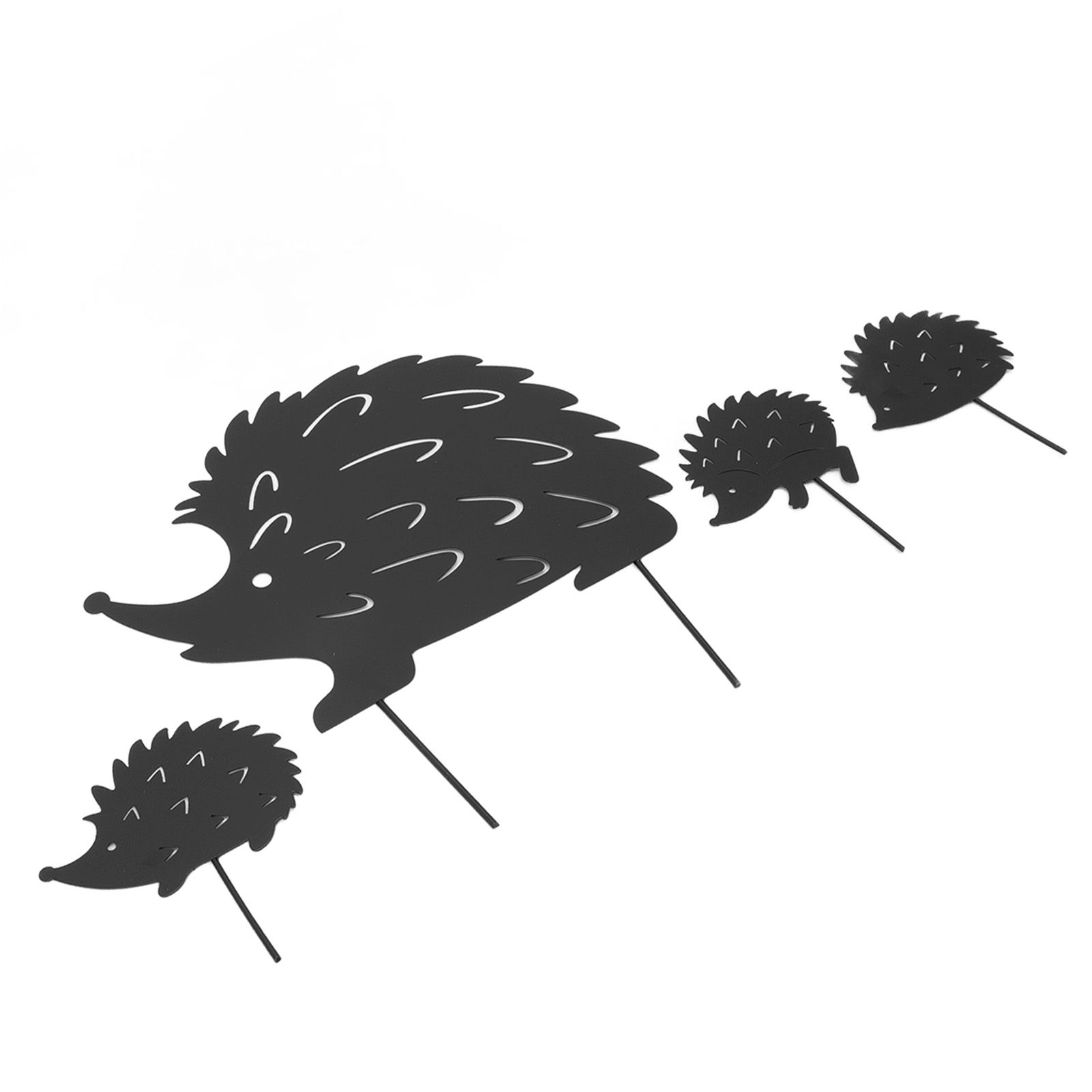 4Pcs Metal Hedgehog Decorative Garden Stakes Cute Animal Hollow Design Patio view 9