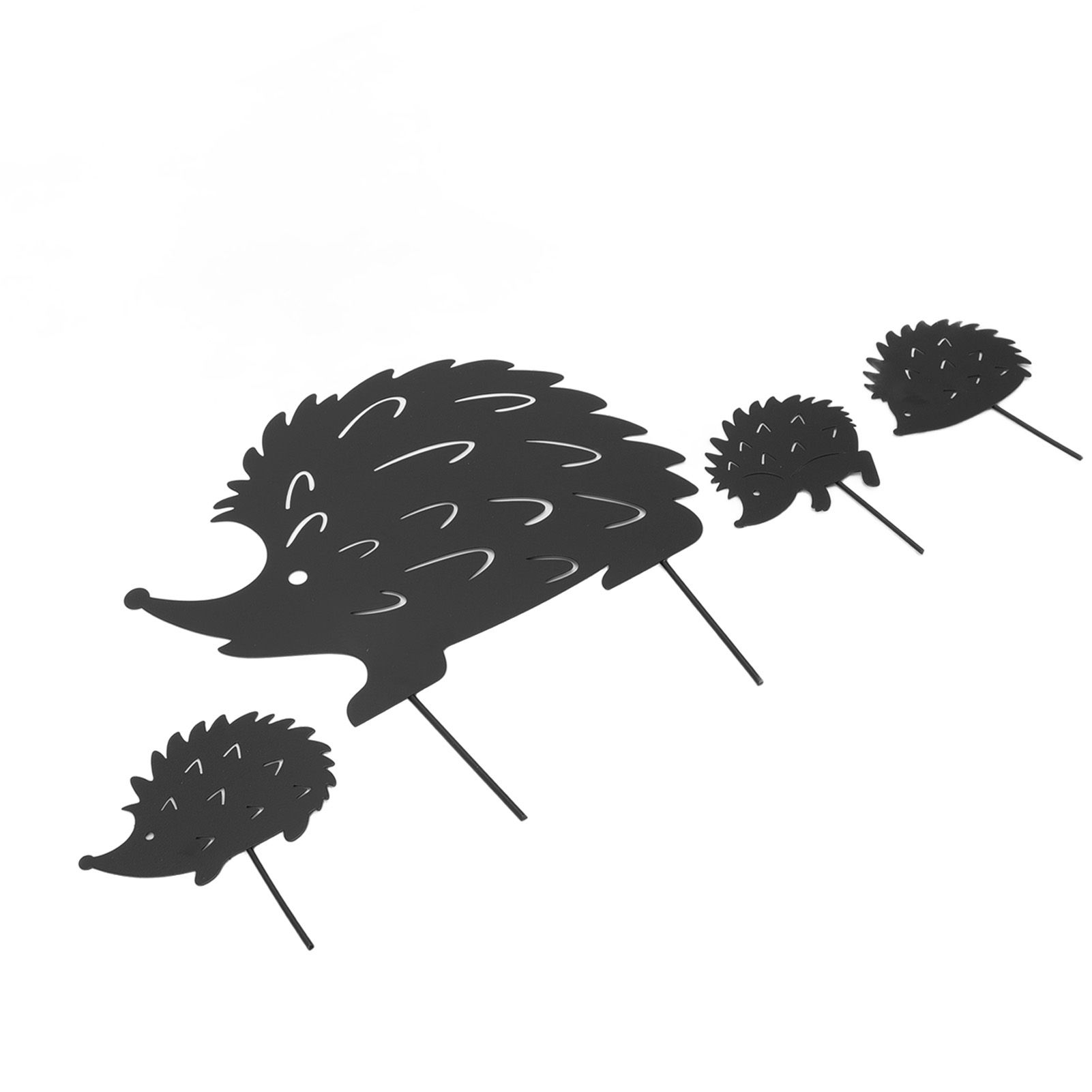 4Pcs Metal Hedgehog Decorative Garden Stakes Cute Animal Hollow Design Patio view 10