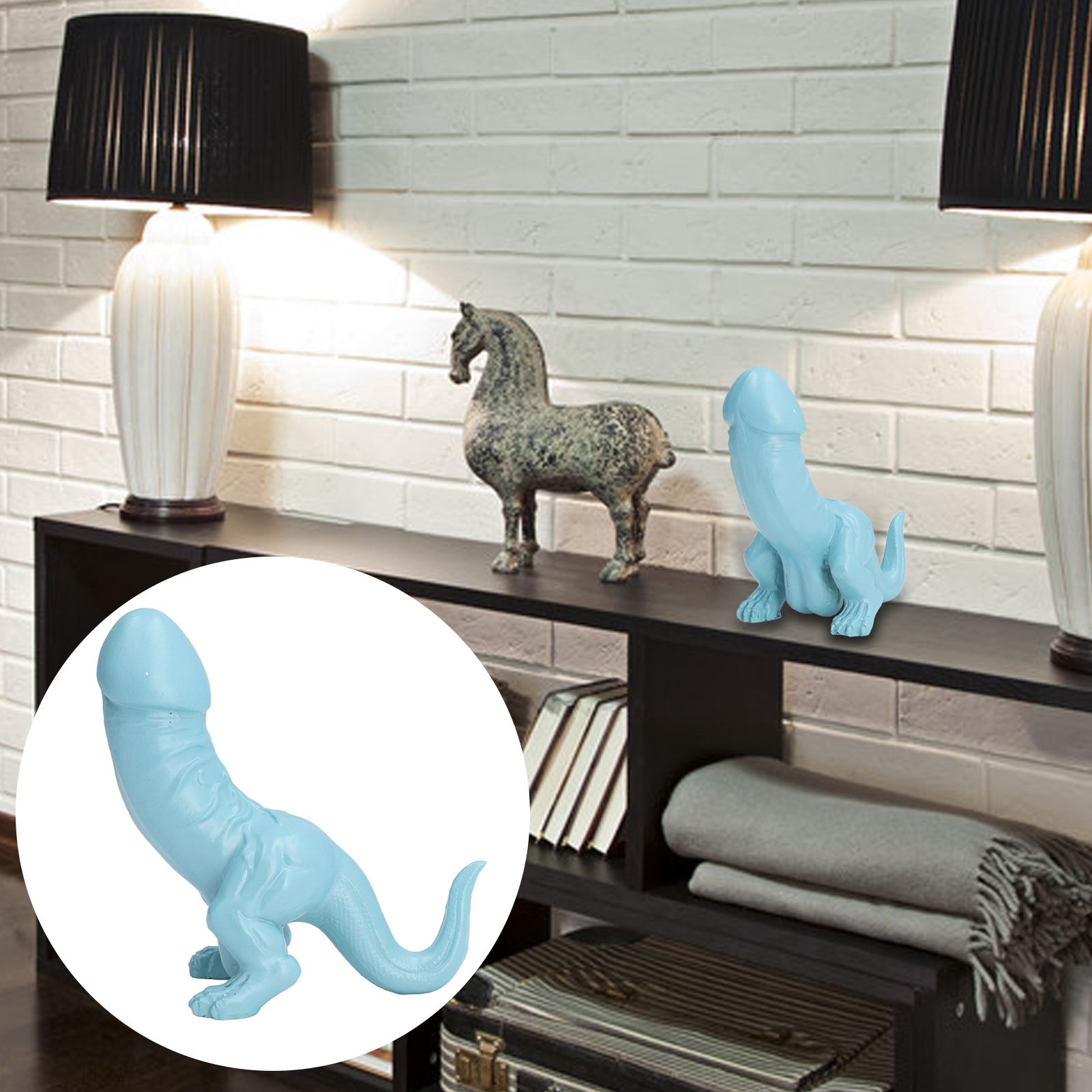 Dinosaur Ornament High Simulation Adult Spoof Resin Dinosaur Decoration for view 12