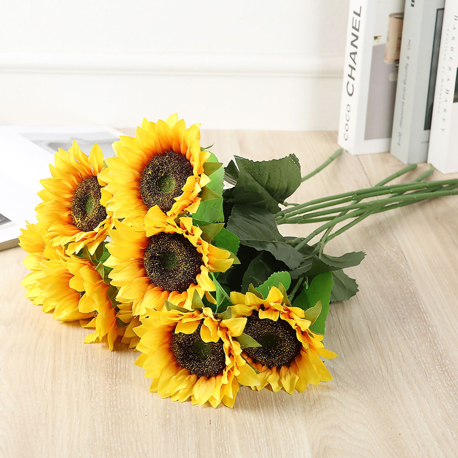 Artificial Sunflower Simulation Flower Silk Cloth for Home Living Room view 2