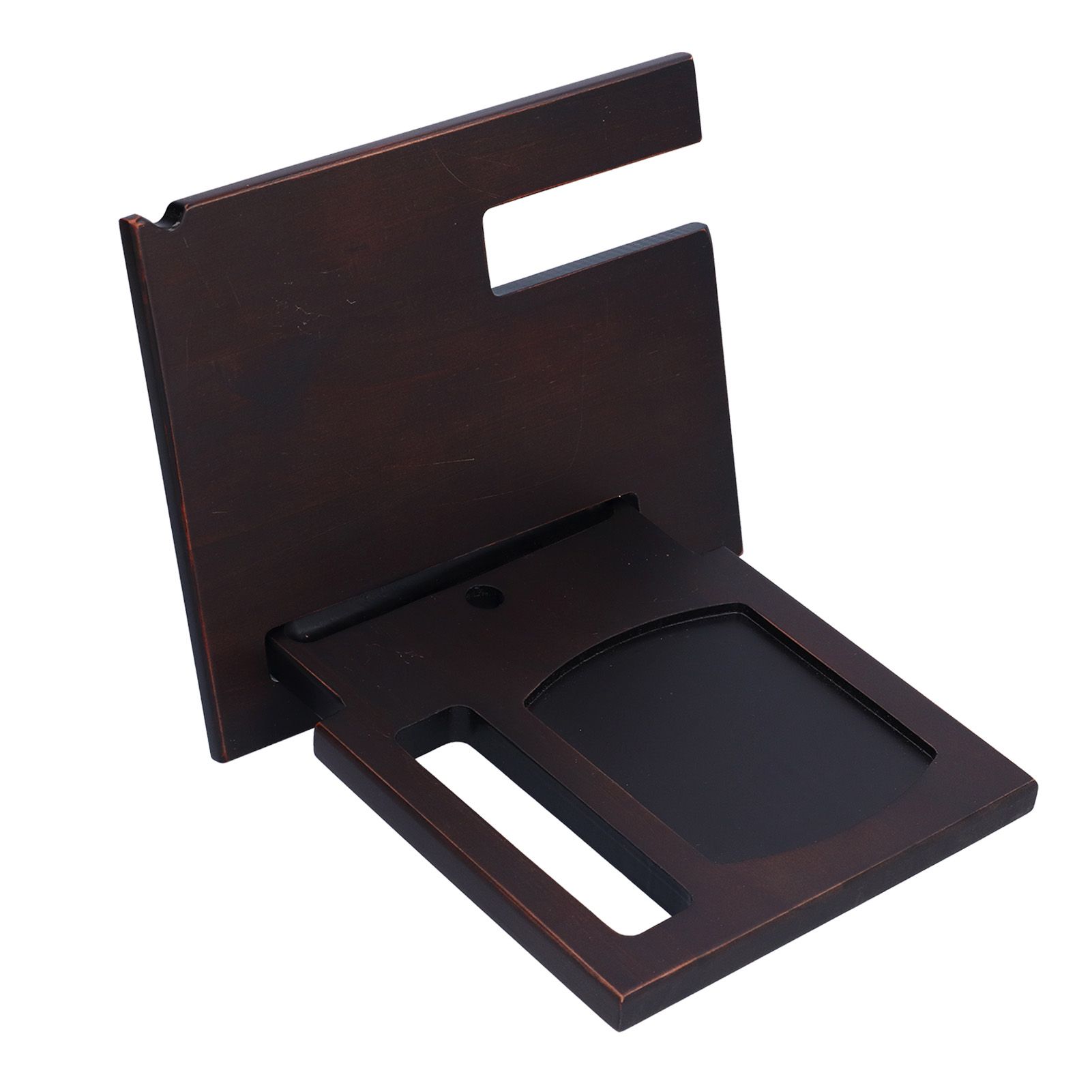 Wooden Mobile Phone Base Multifunctional Keychain Holder Storage Rack for Home view 3