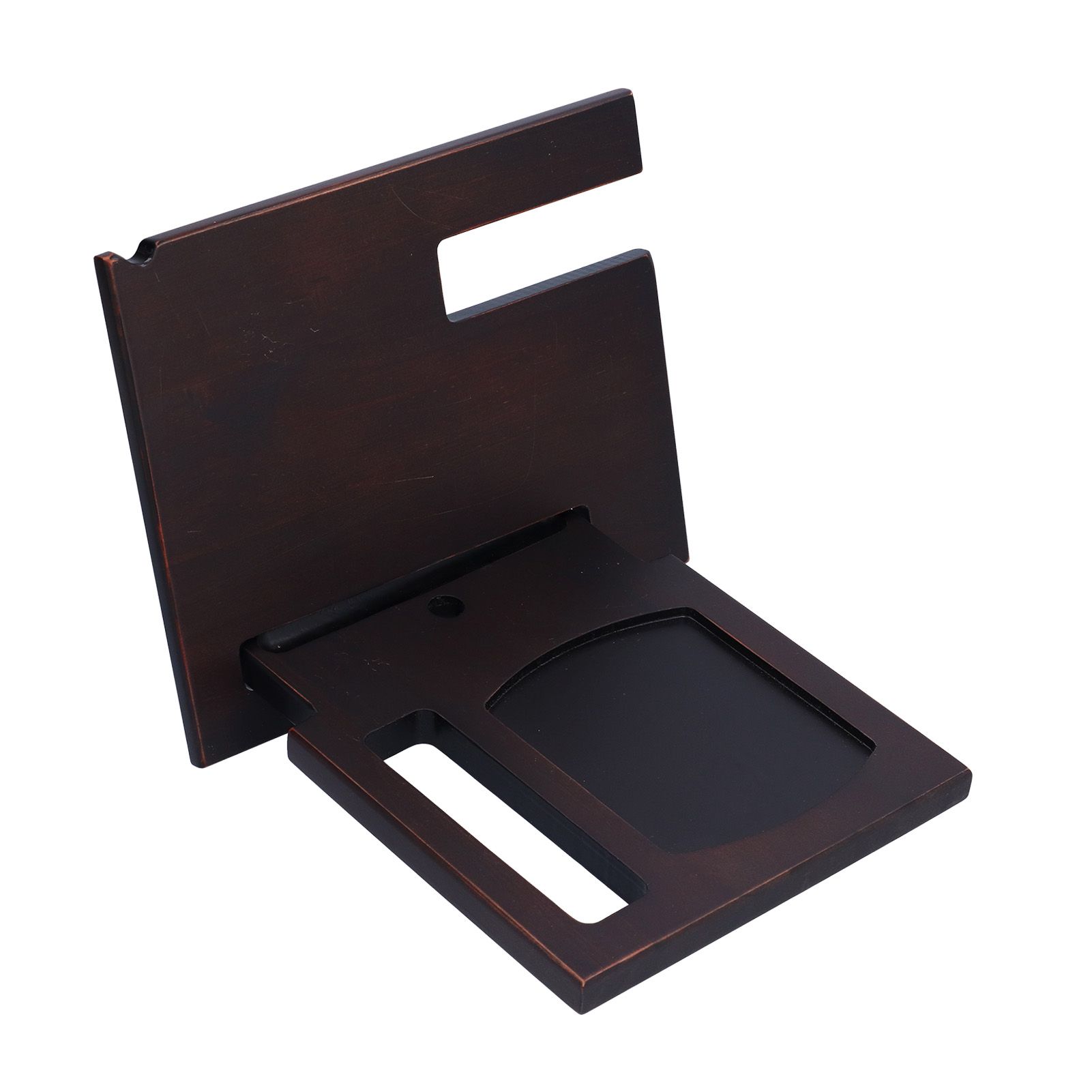 Wooden Mobile Phone Base Multifunctional Keychain Holder Storage Rack for Home view 6
