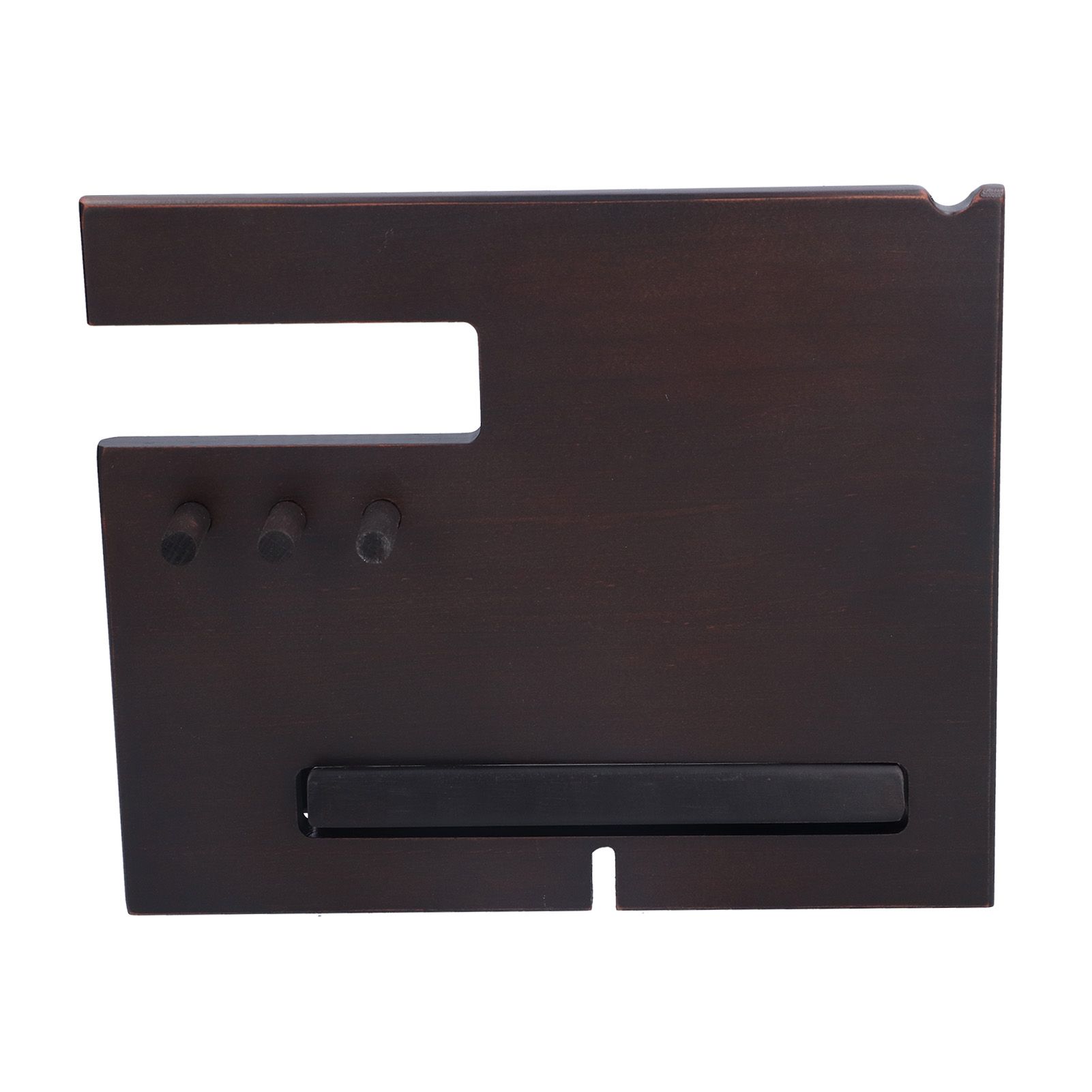 Wooden Mobile Phone Base Multifunctional Keychain Holder Storage Rack for Home view 15
