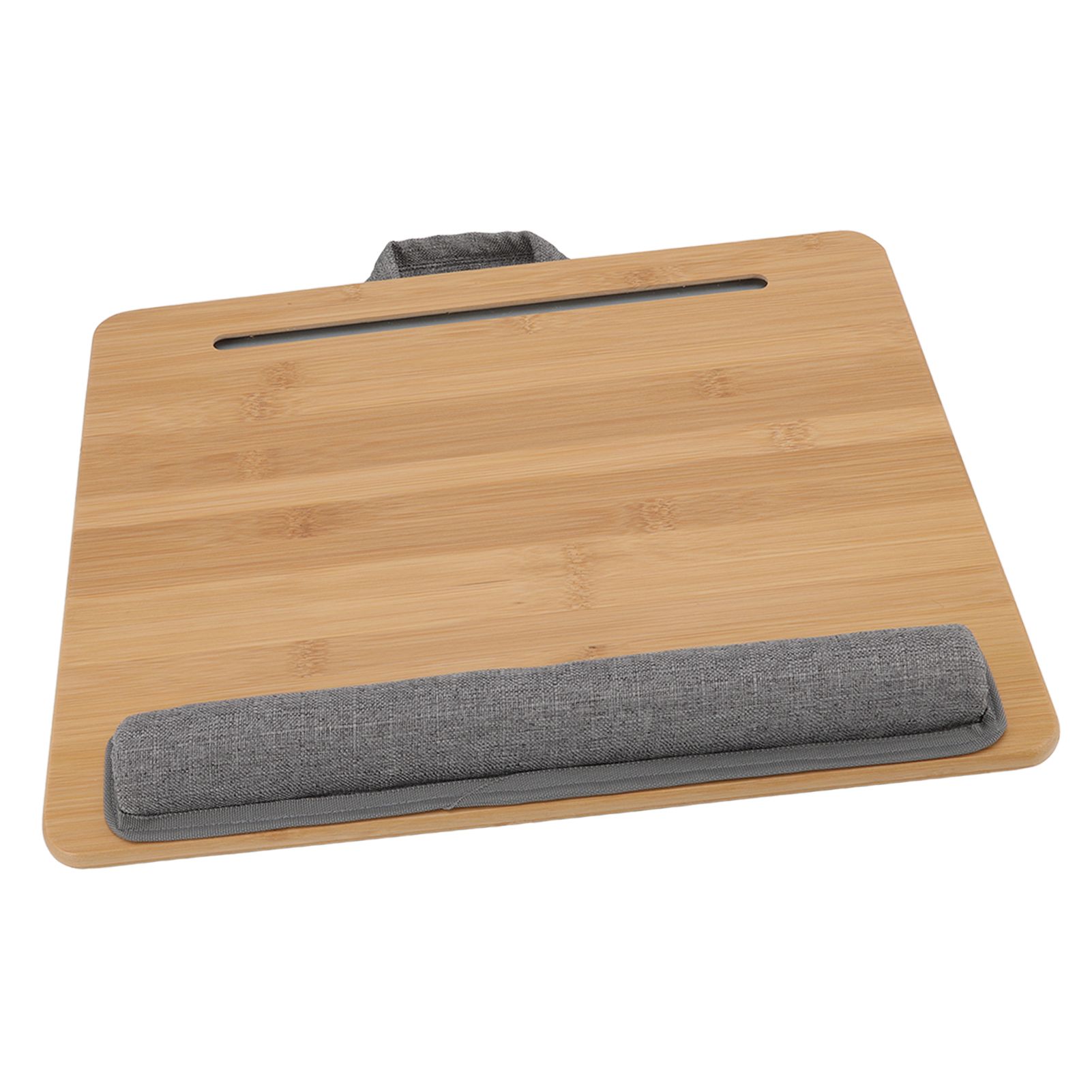 Laptop Table Multifunction Bamboo Lap Desk Bed Tray with Cushion for Reading view 2