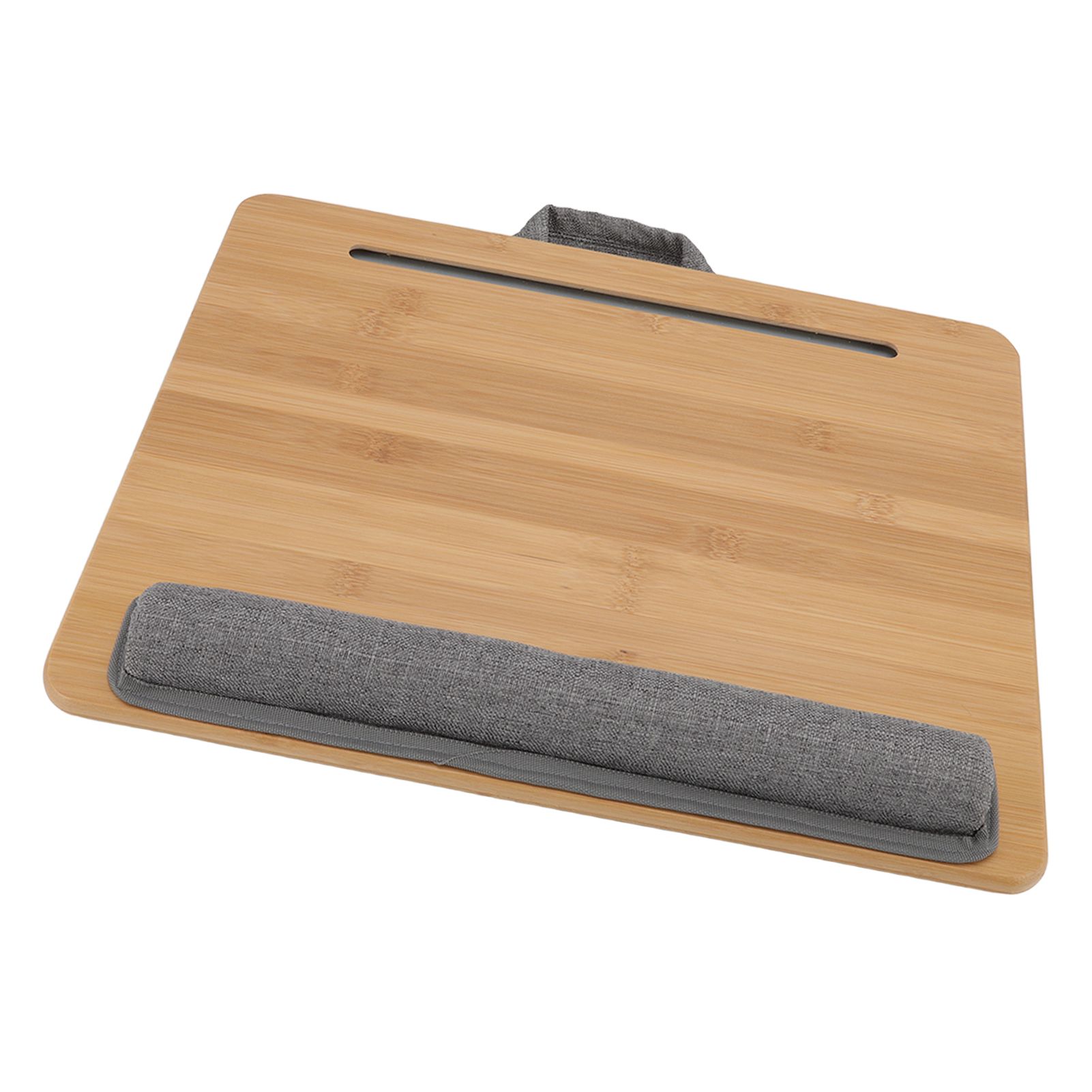 Laptop Table Multifunction Bamboo Lap Desk Bed Tray with Cushion for Reading view 3
