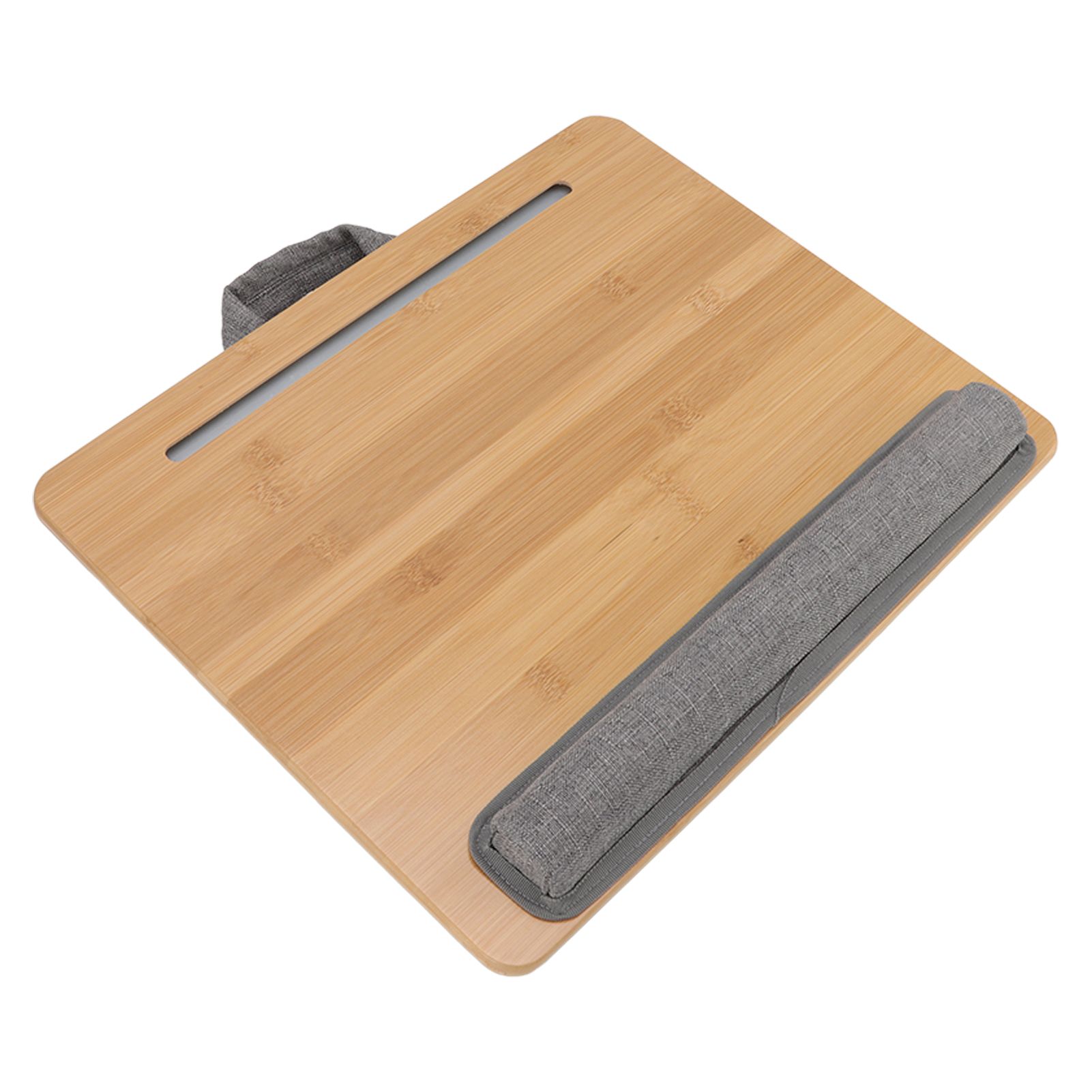 Laptop Table Multifunction Bamboo Lap Desk Bed Tray with Cushion for Reading view 5