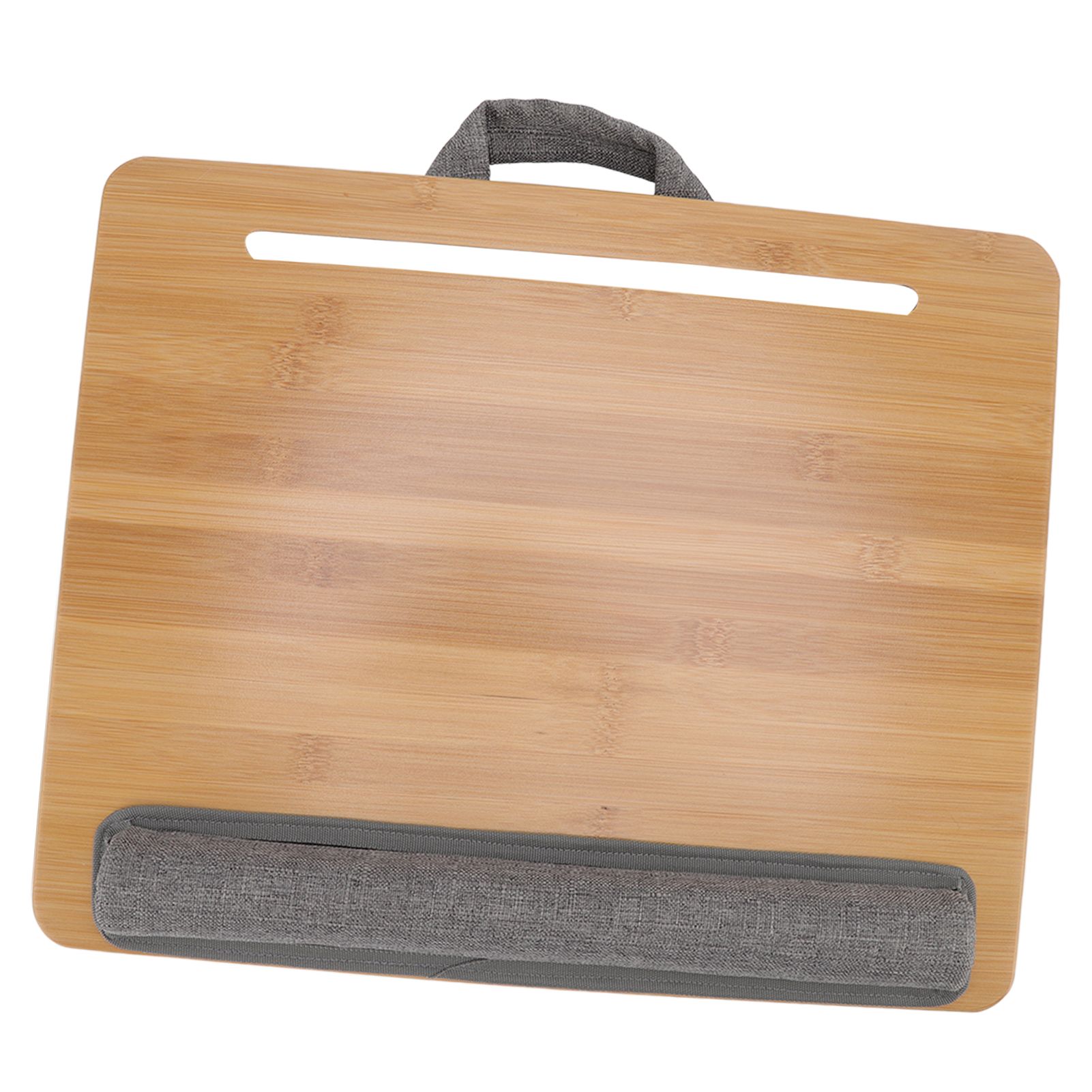 Laptop Table Multifunction Bamboo Lap Desk Bed Tray with Cushion for Reading view 9