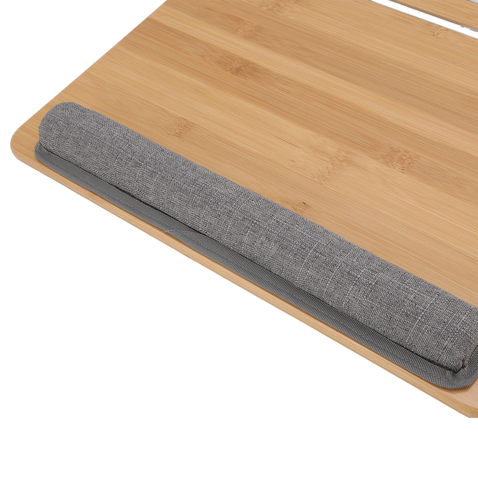 Laptop Table Multifunction Bamboo Lap Desk Bed Tray with Cushion for Reading view 14