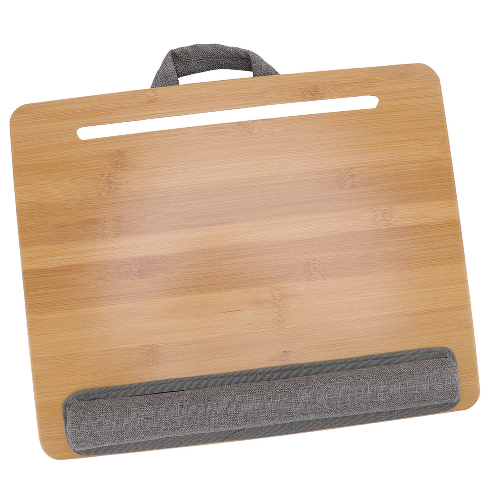 Laptop Table Multifunction Bamboo Lap Desk Bed Tray with Cushion for Reading view 15