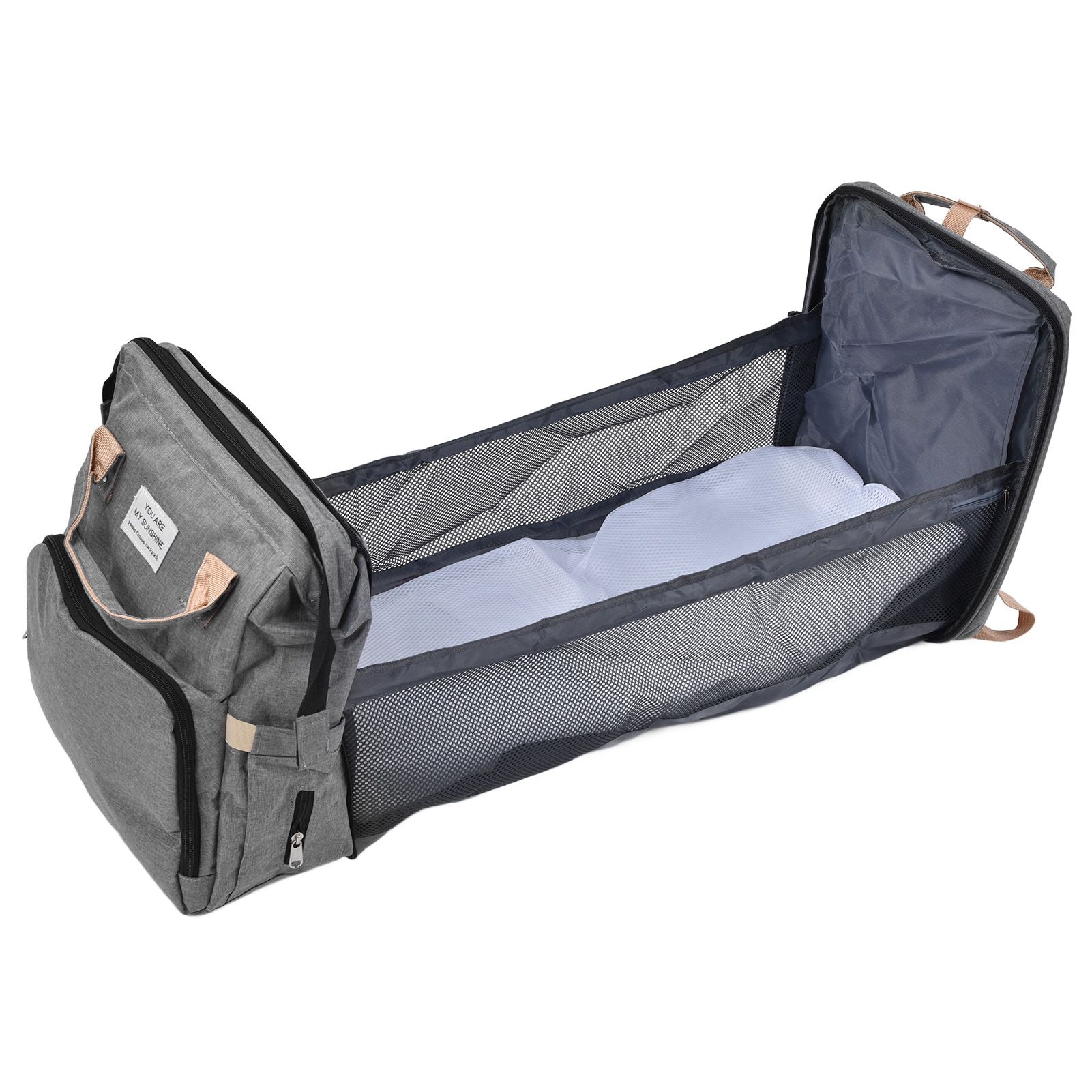 Backpack Multifunctional Foldable Large Capacity Baby Diaper Storage Bag for view 3