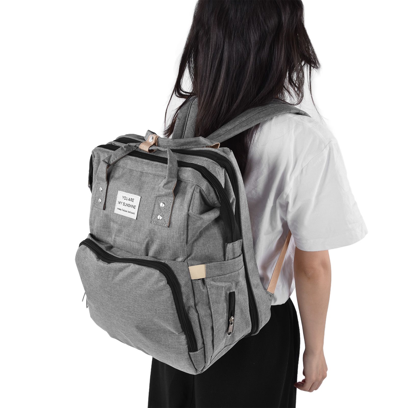 Backpack Multifunctional Foldable Large Capacity Baby Diaper Storage Bag for view 8