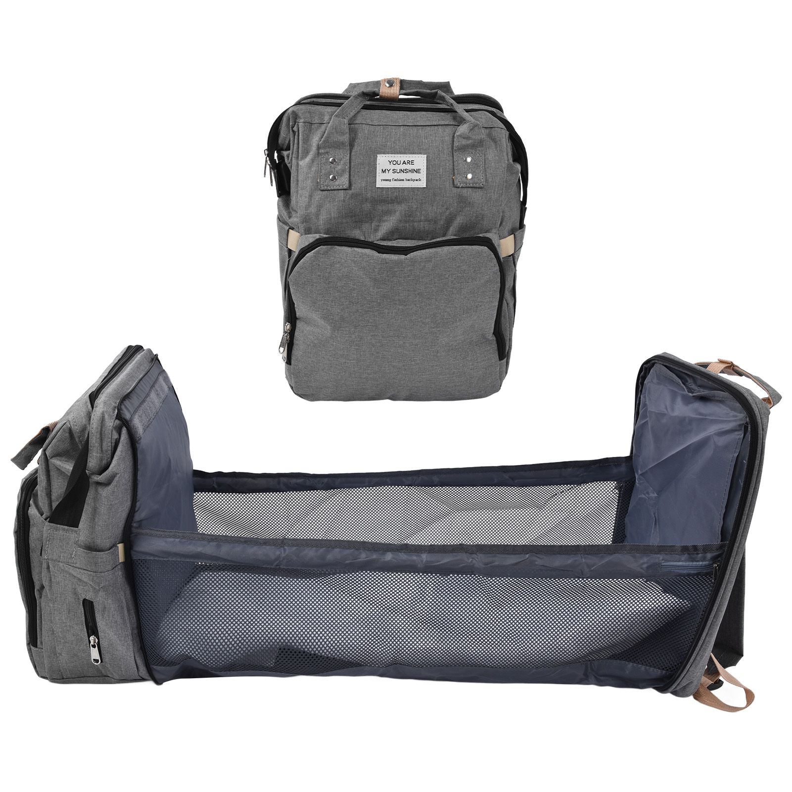 Backpack Multifunctional Foldable Large Capacity Baby Diaper Storage Bag for view 9