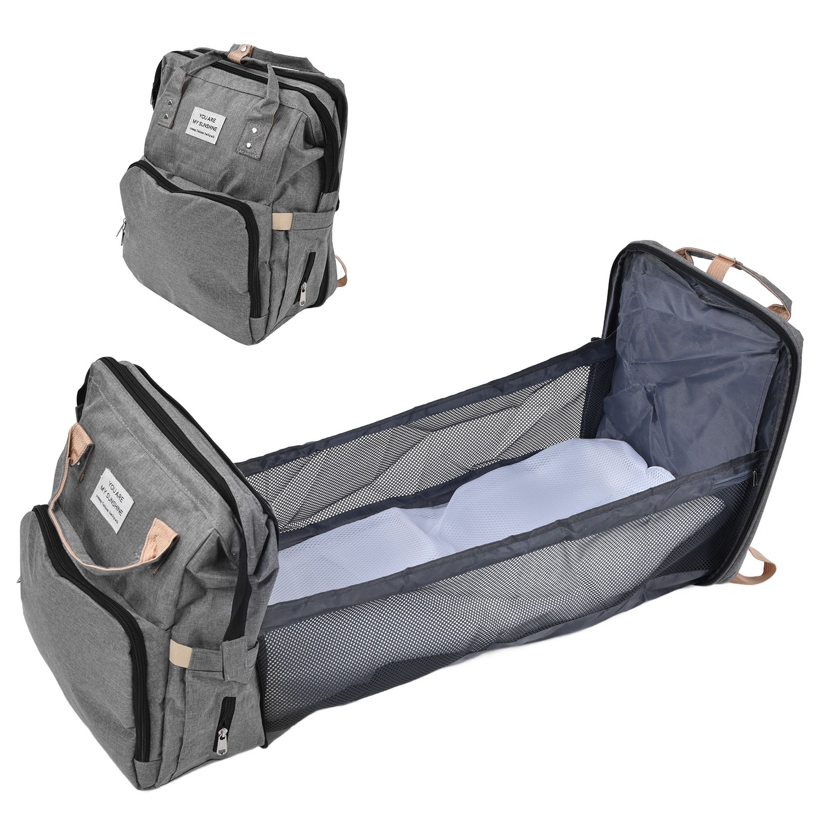Backpack Multifunctional Foldable Large Capacity Baby Diaper Storage Bag for view 10